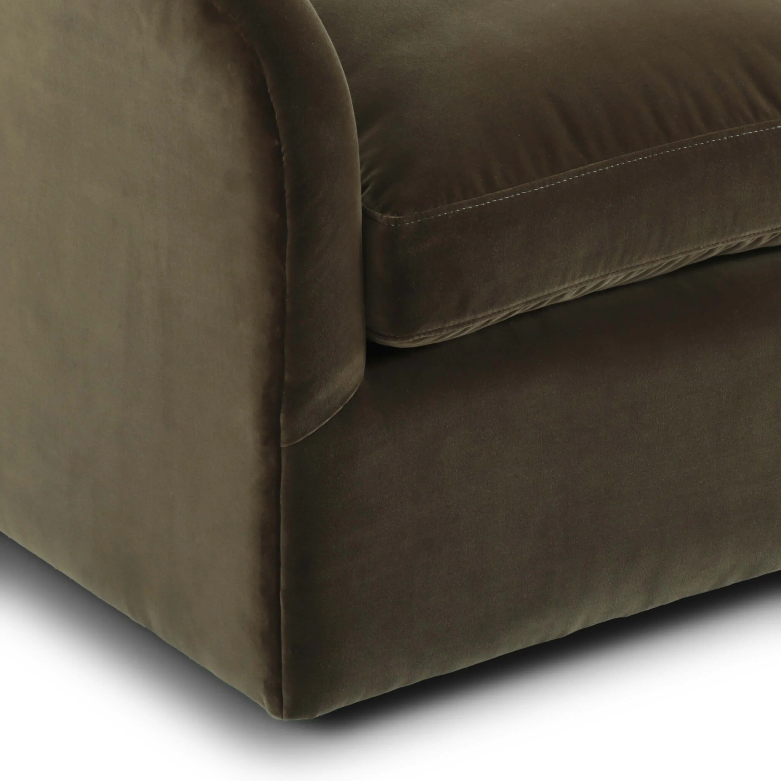 Topanga Swivel Chair, Surrey Olive by Four Hands - Image 4