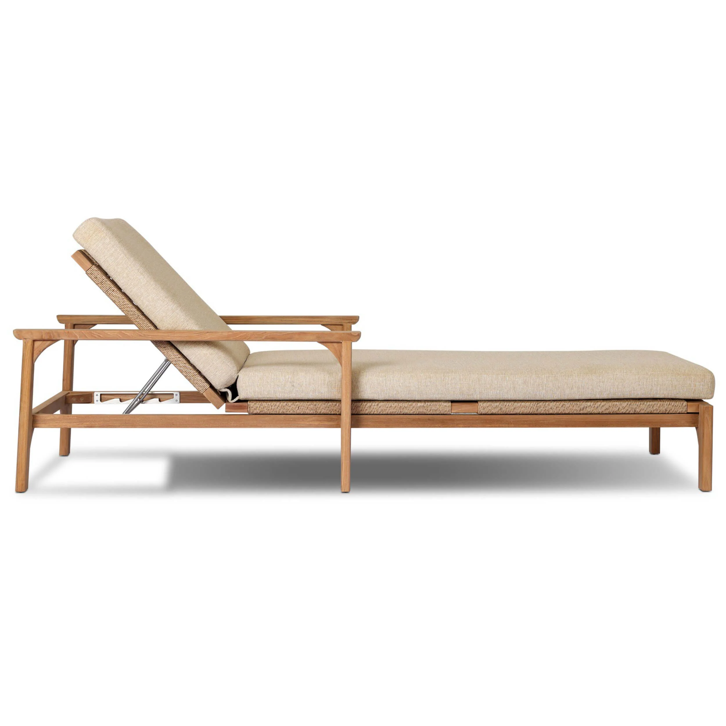 Topeka Outdoor Chaise, Ellor Beige by Four Hands - Image 3