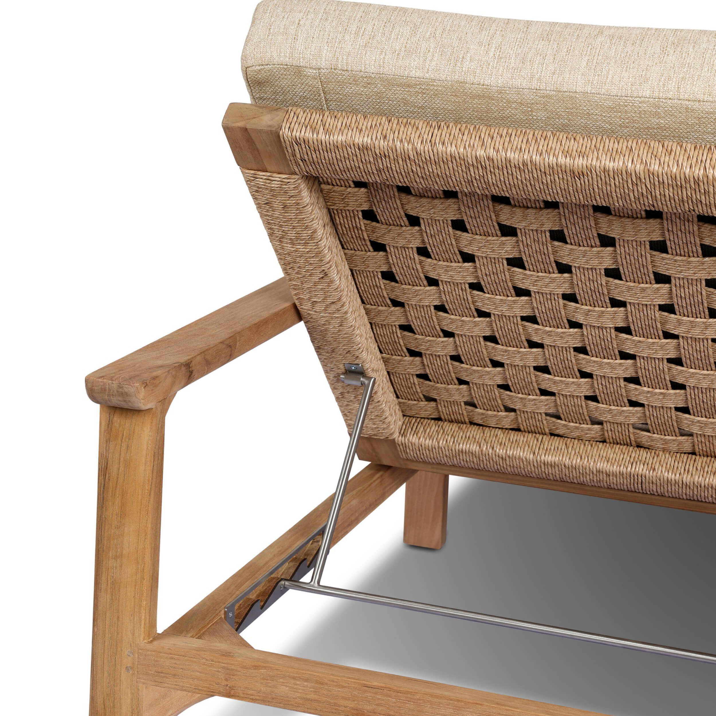 Topeka Outdoor Chaise, Ellor Beige by Four Hands - Image 4