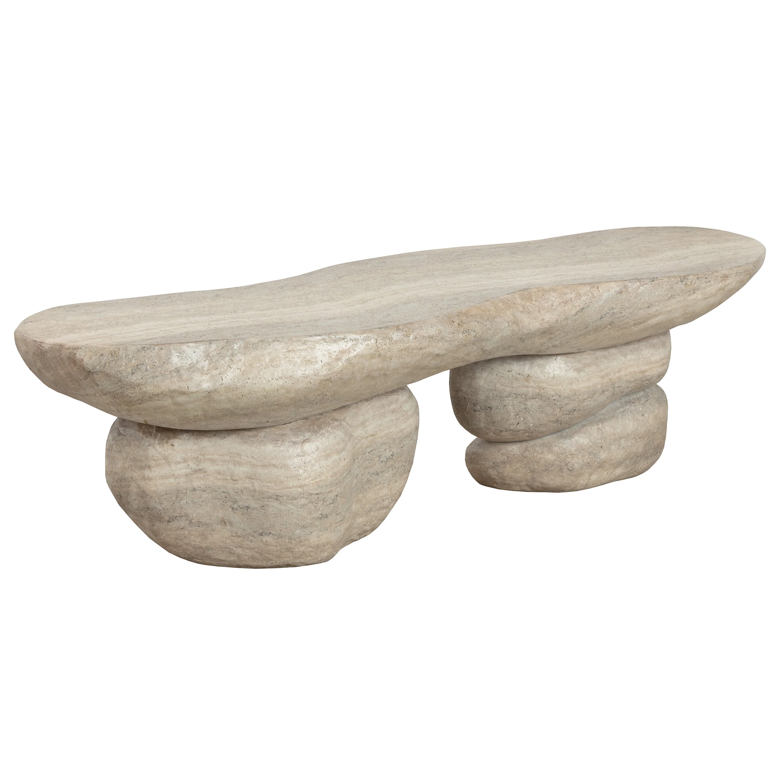 Torbay Bench, Dune Travertine - Image 2