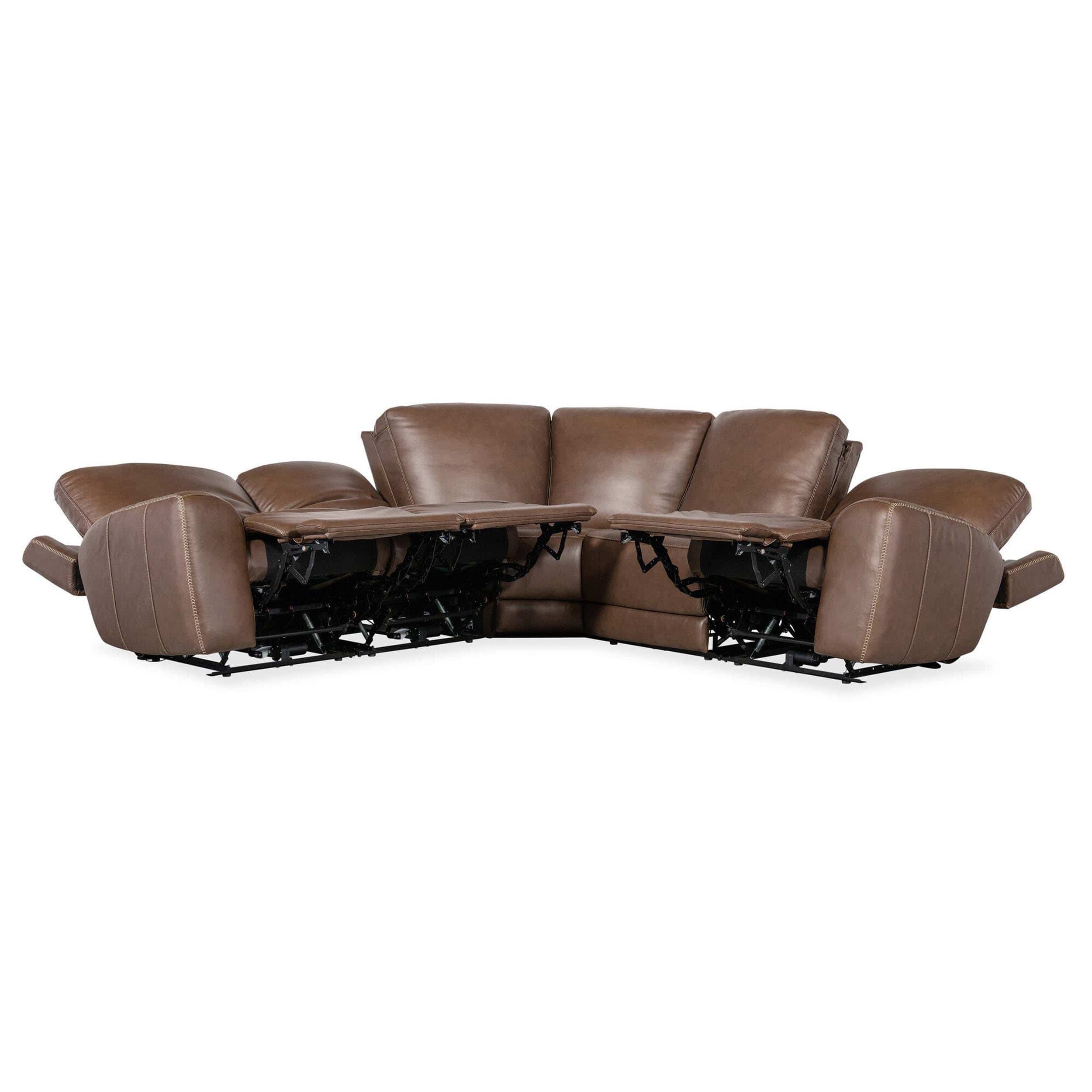 Torres 5 Piece Leather Sectional, Sorrento Mocha - Image 5