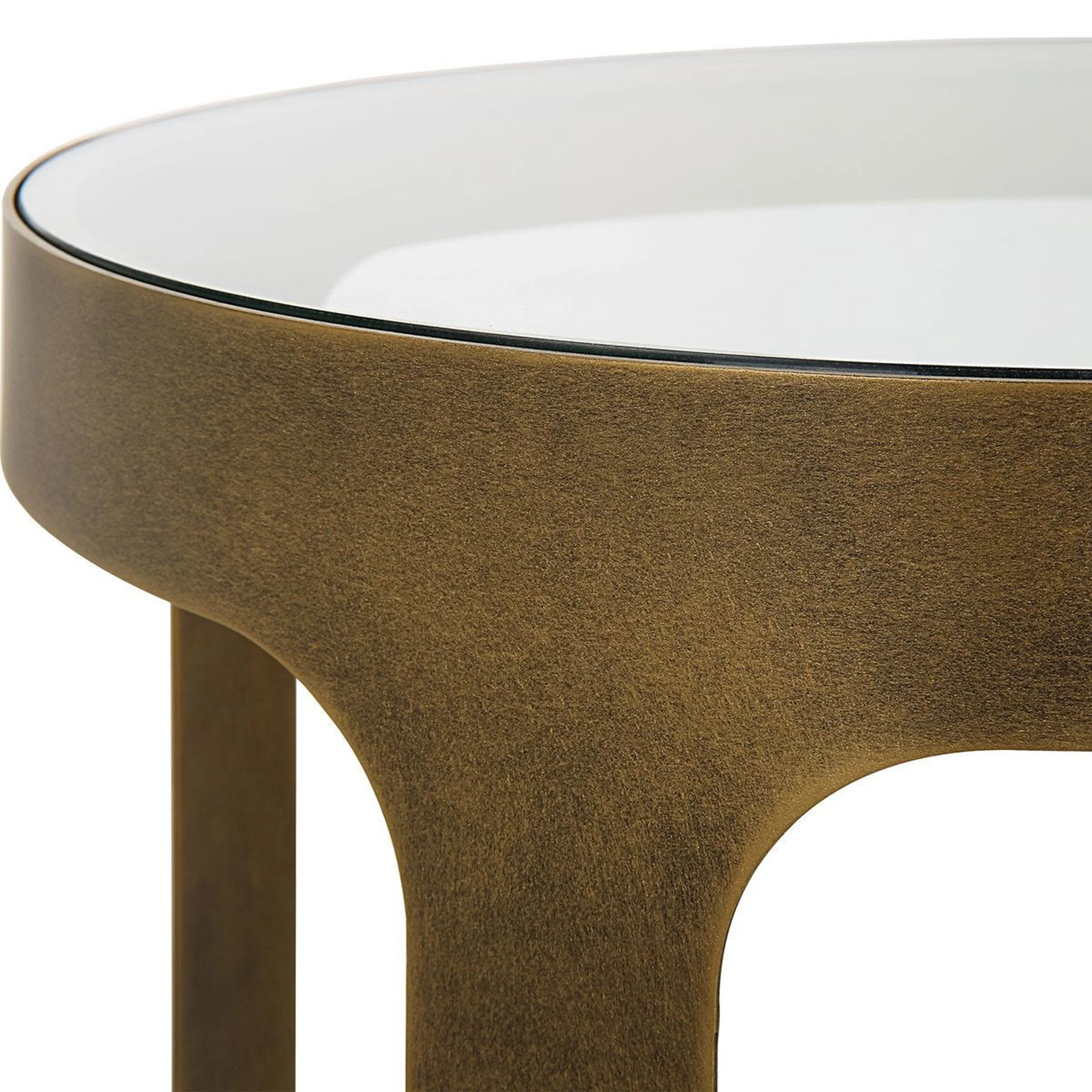 Akito Accent Table, Antique Gold - Image 2