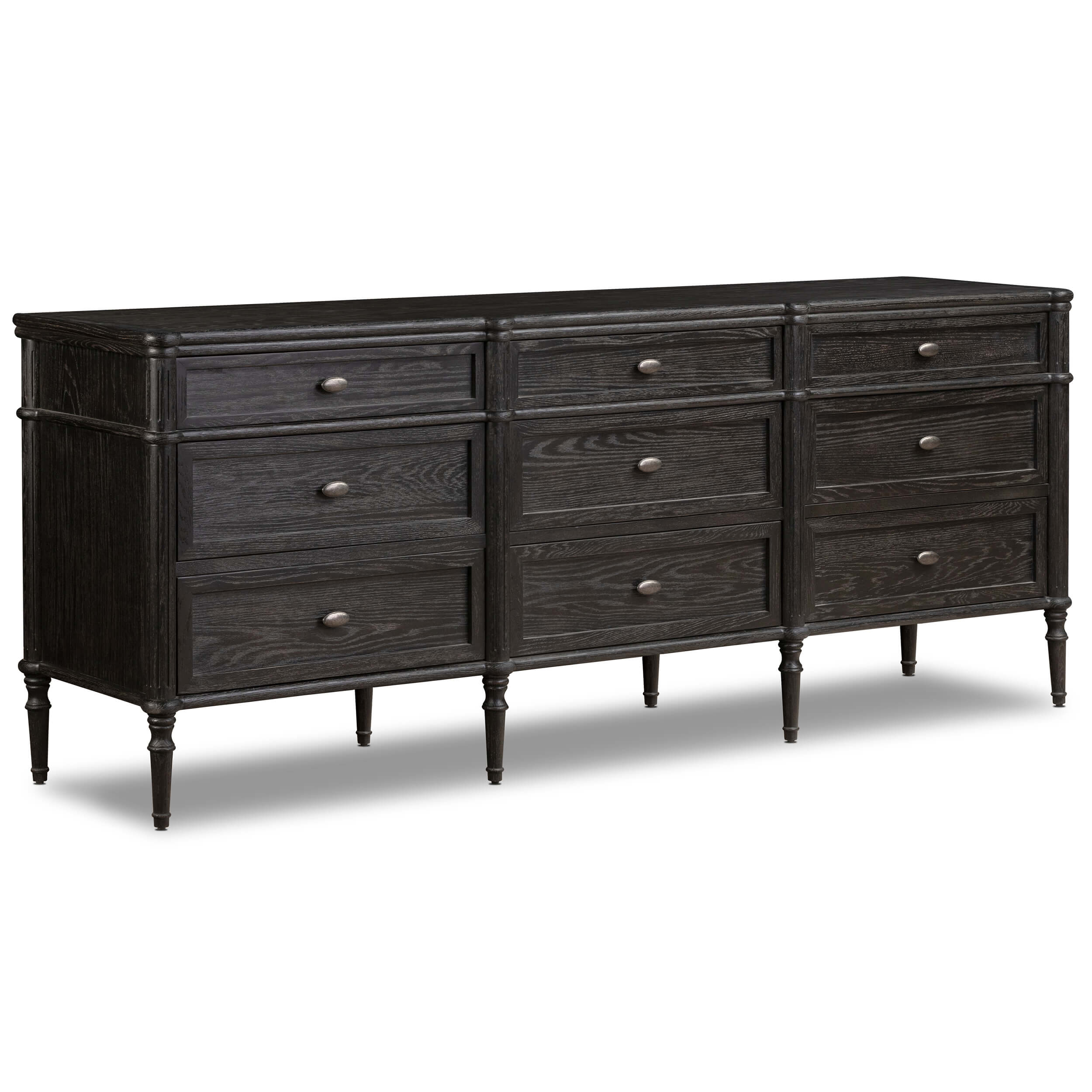 Toulouse 9 Drawer Dresser, Distressed Black by Four Hands