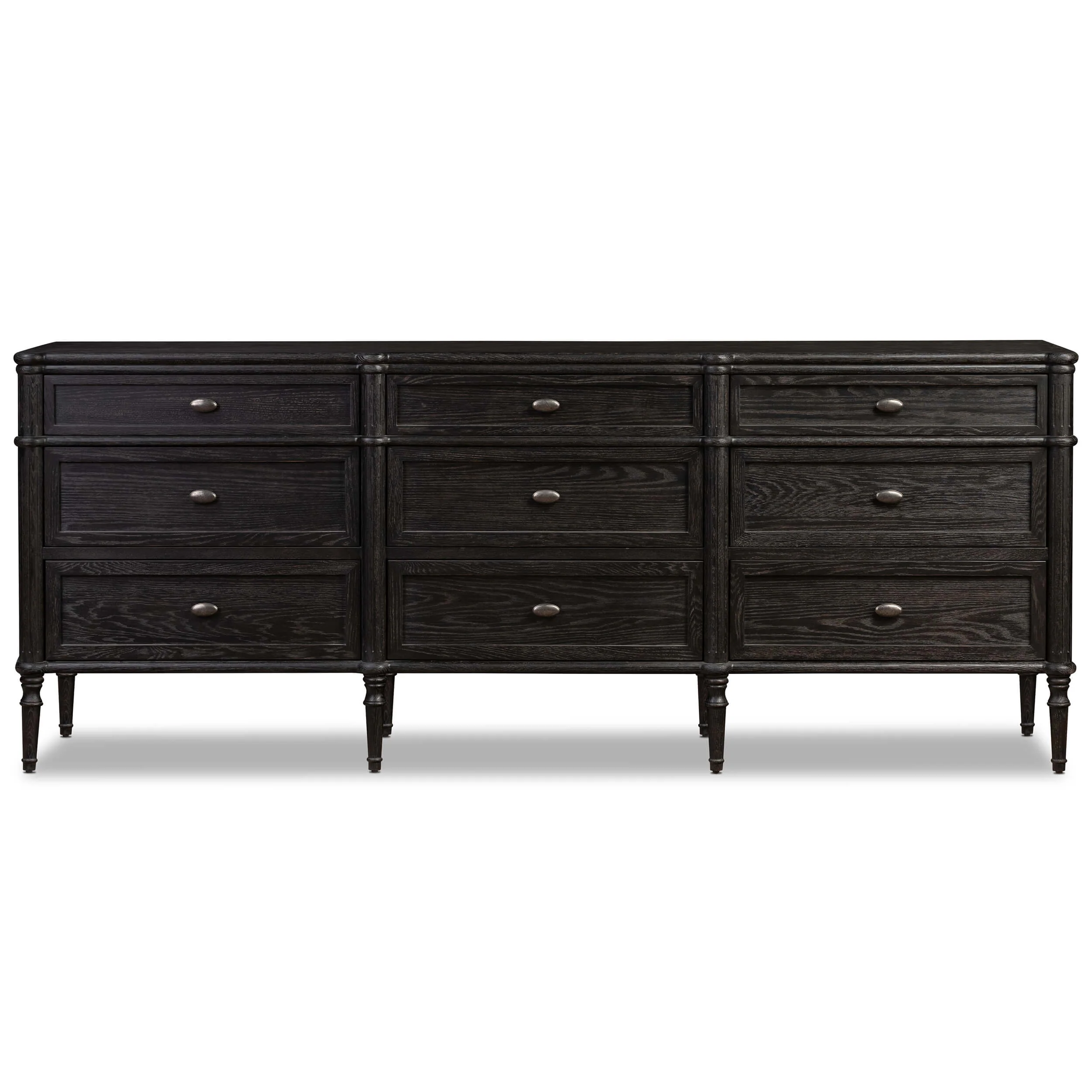 Toulouse 9 Drawer Dresser, Distressed Black by Four Hands - Image 3