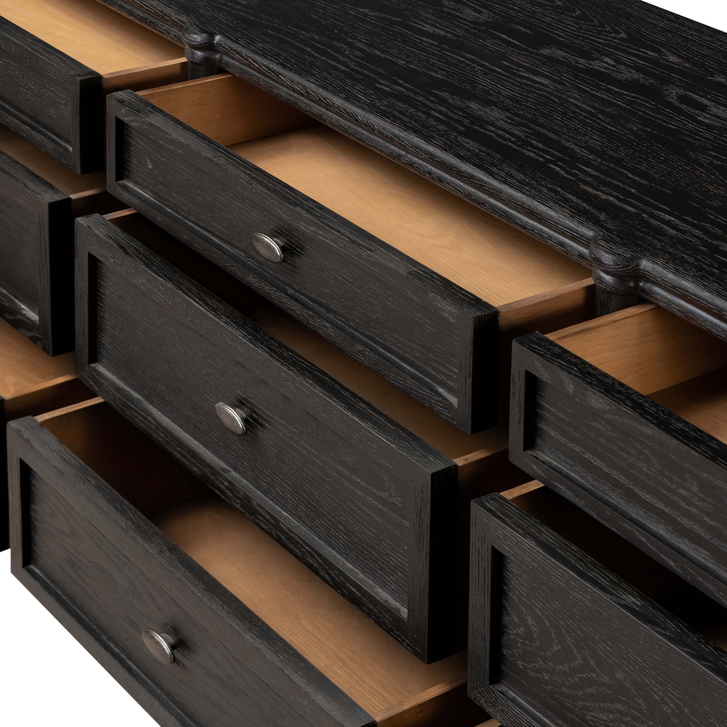 Toulouse 9 Drawer Dresser, Distressed Black by Four Hands - Image 7