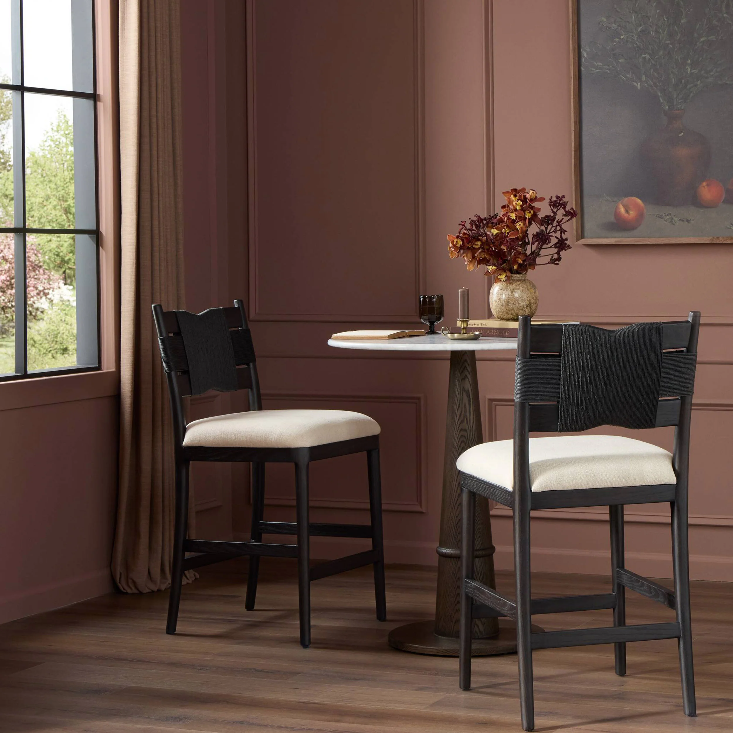 Tova Counter Stool, Distressed Black by Amber Lewis x Four Hands - Image 7
