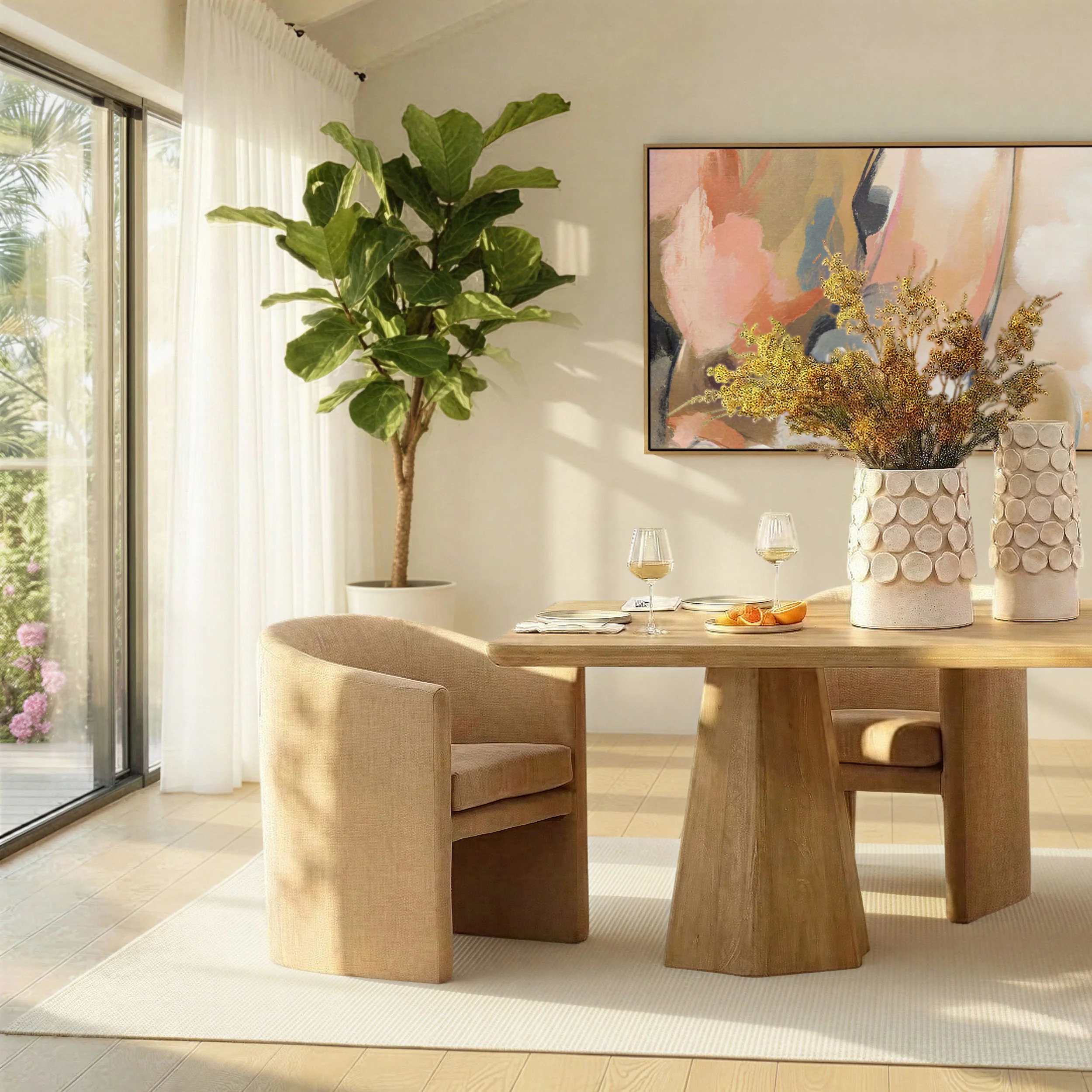 Traverly Dining Table, Light Natural - Image 5