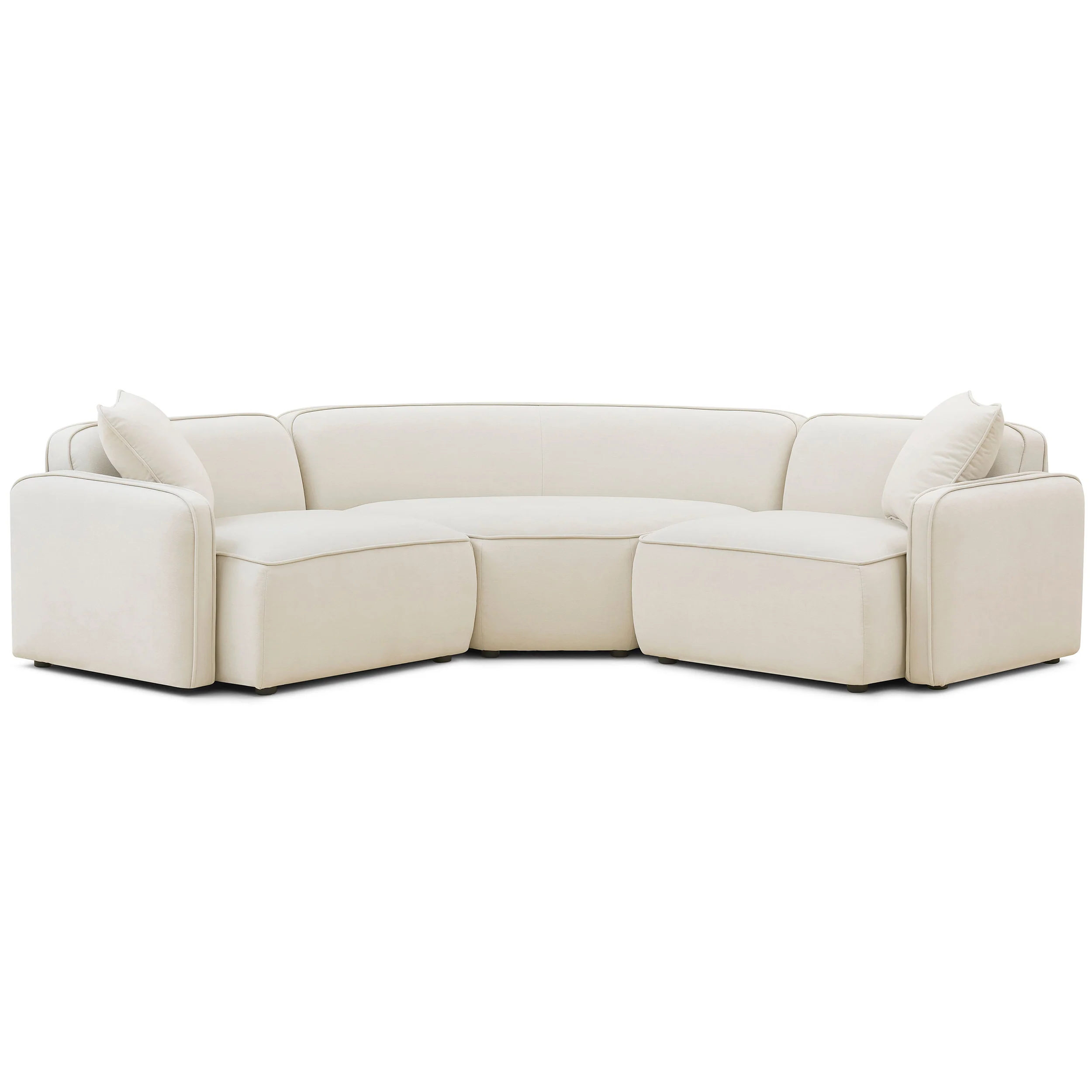 Travie 3 Piece Upcycled L-Sectional, Sand