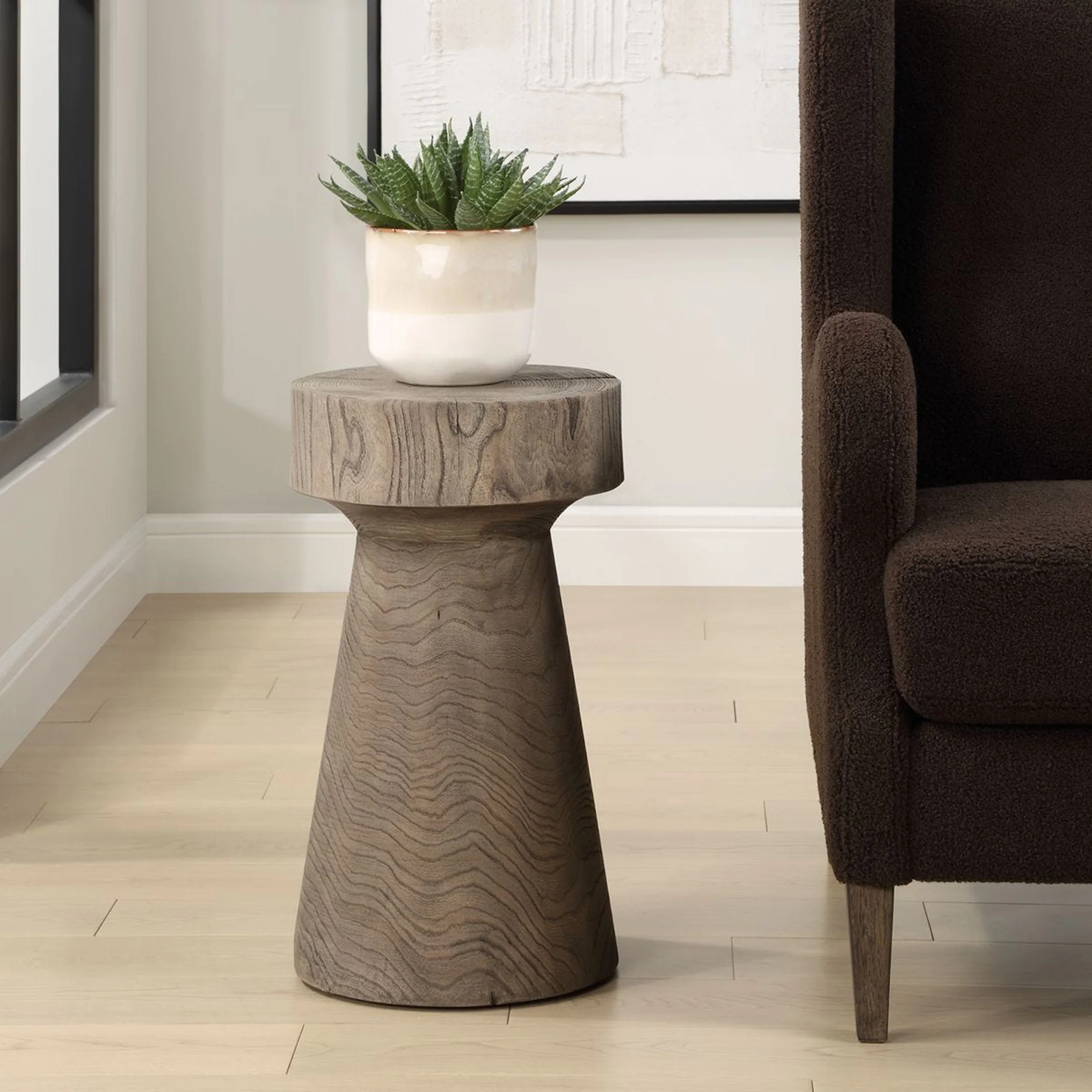 Tree Trails Accent Table, Reclaimed Oak - Image 4