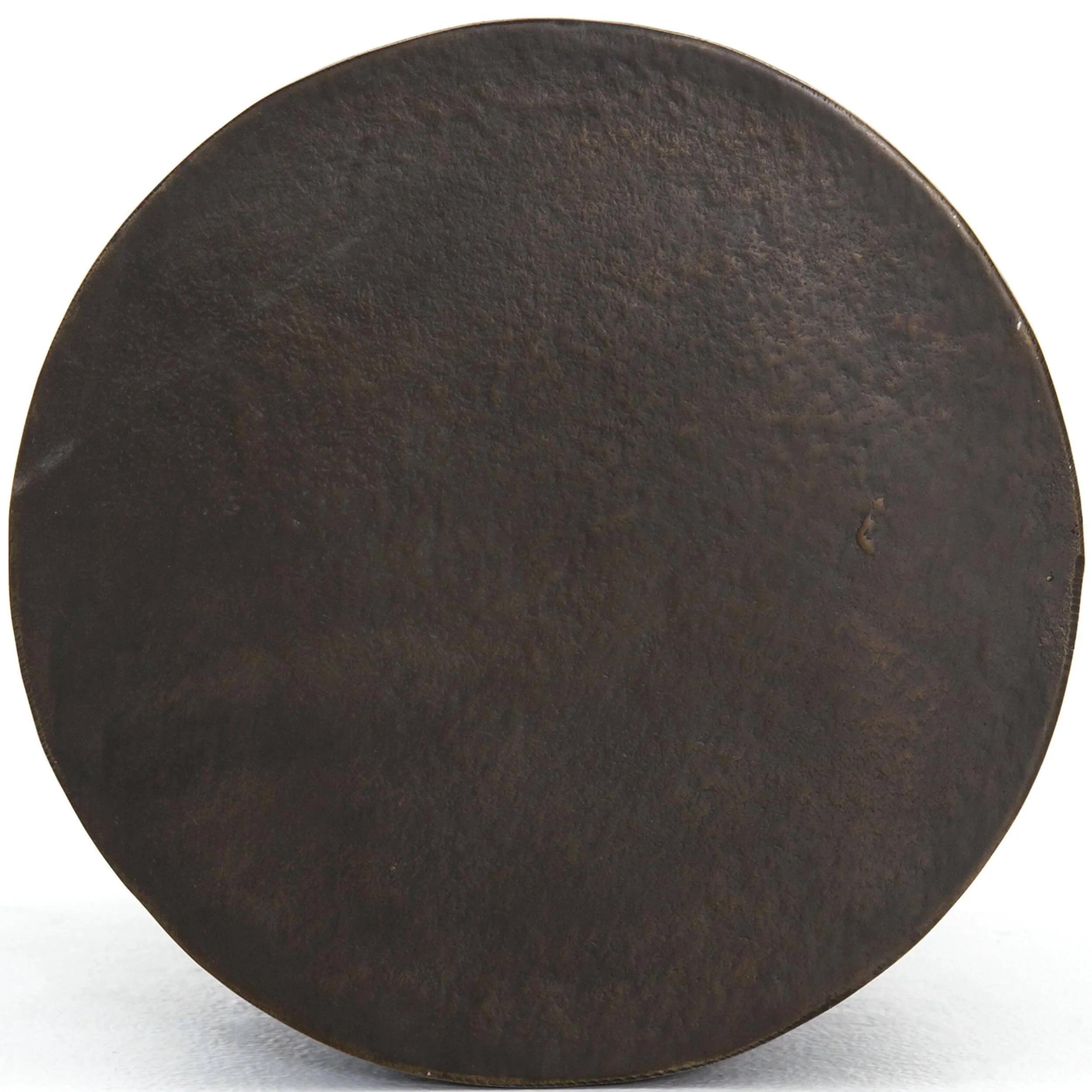 Trello Drum End Table, Textured Brass by Four Hands - Image 2