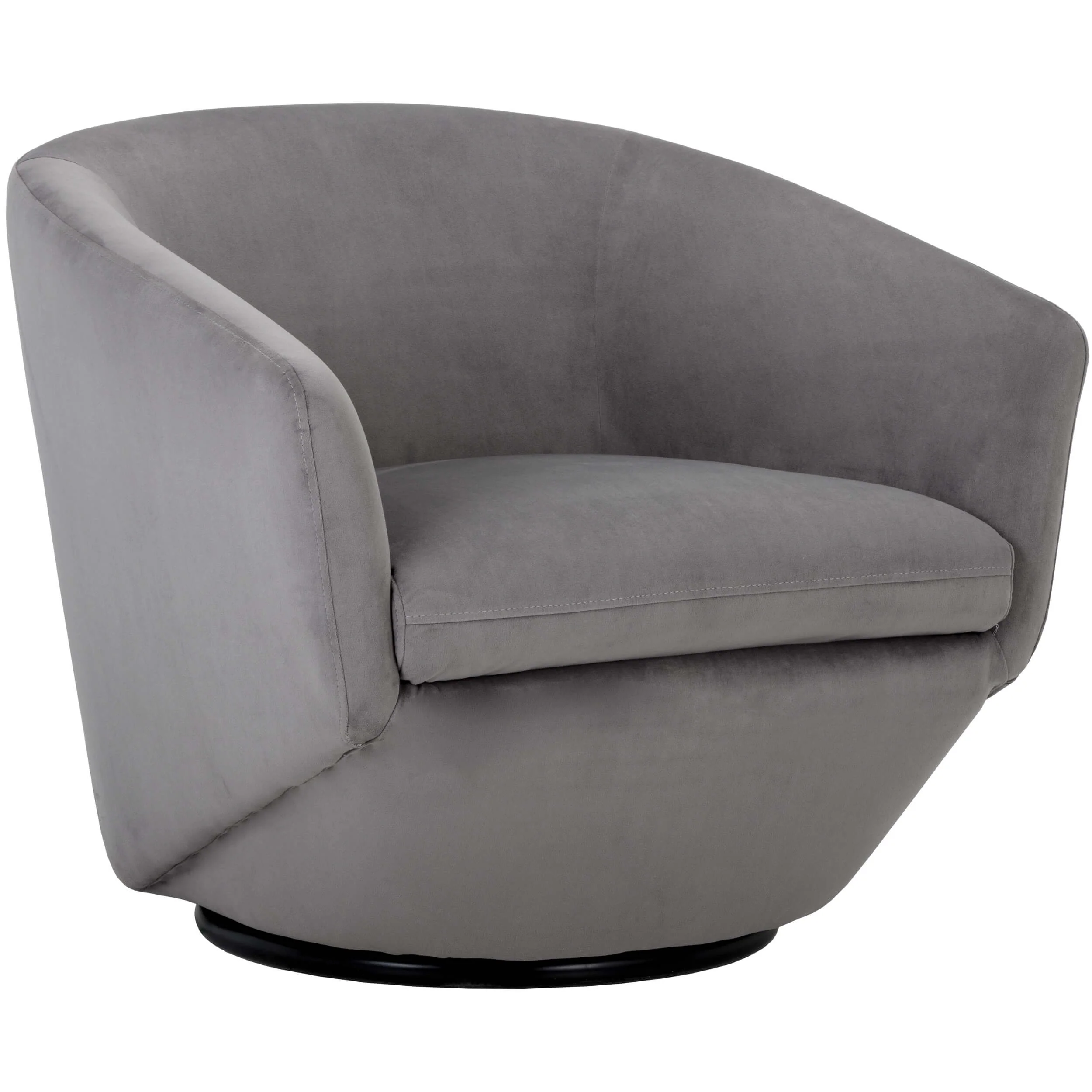 Treviso Swivel Chair, Antonio Charcoal