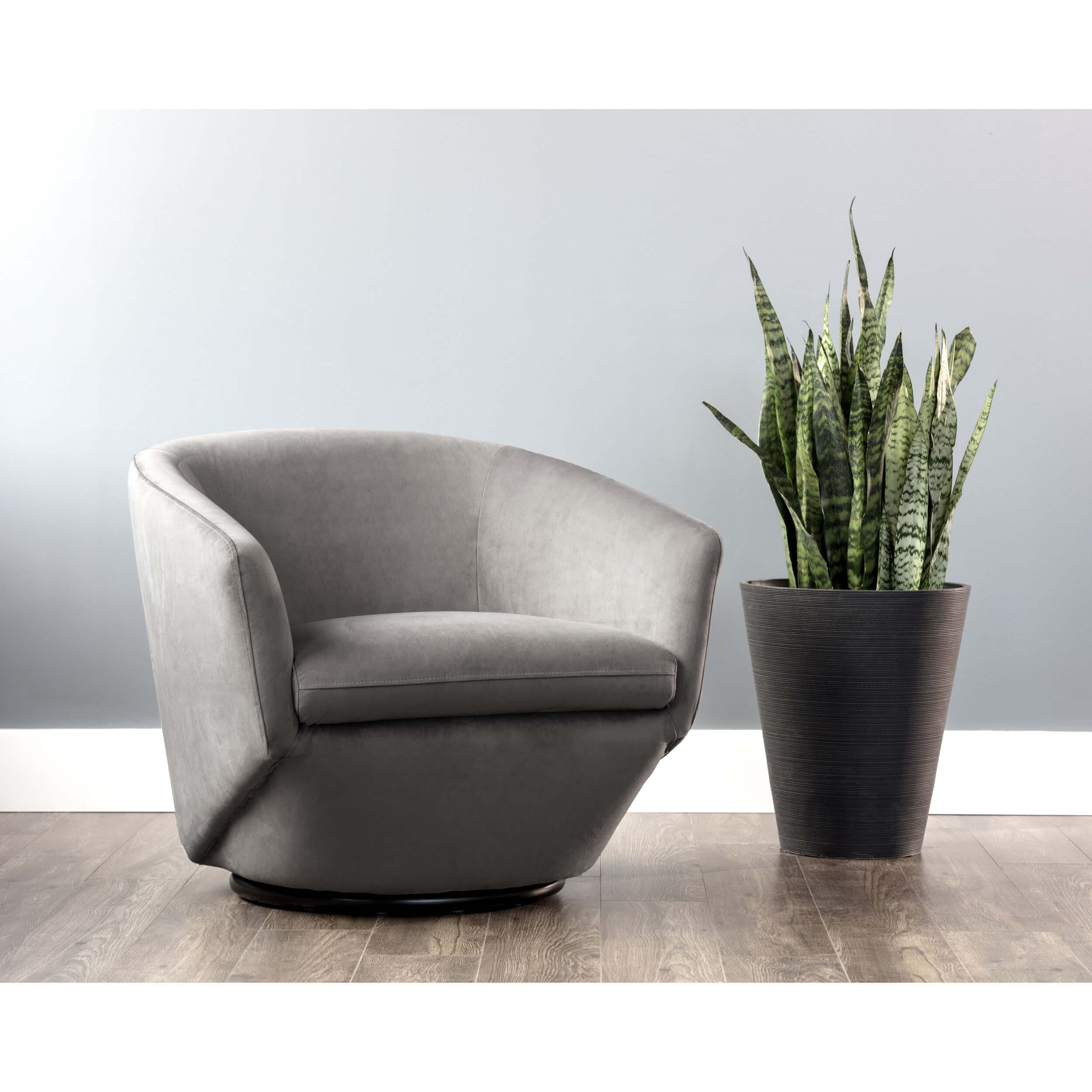 Treviso Swivel Chair, Antonio Charcoal - Image 6