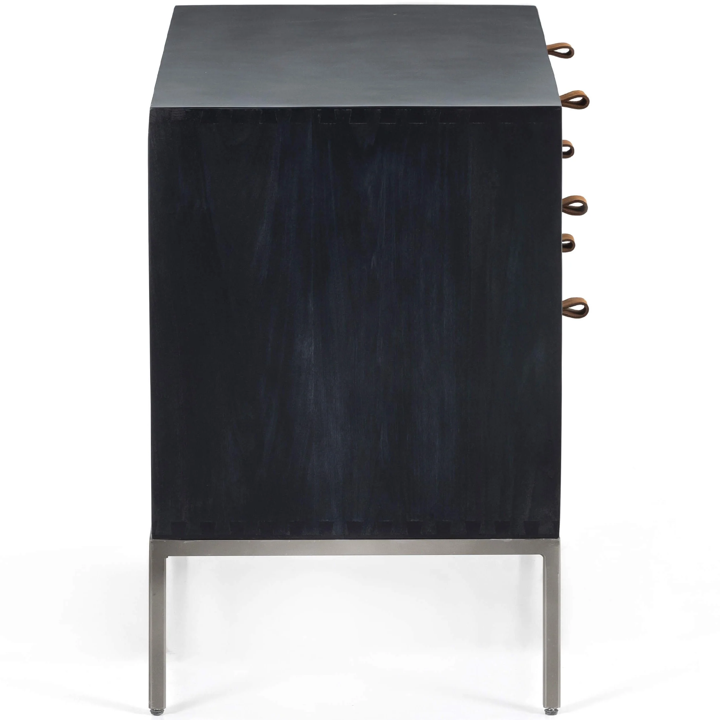 Trey Large Nightstand, Black Wash Poplar by Four Hands - Image 3