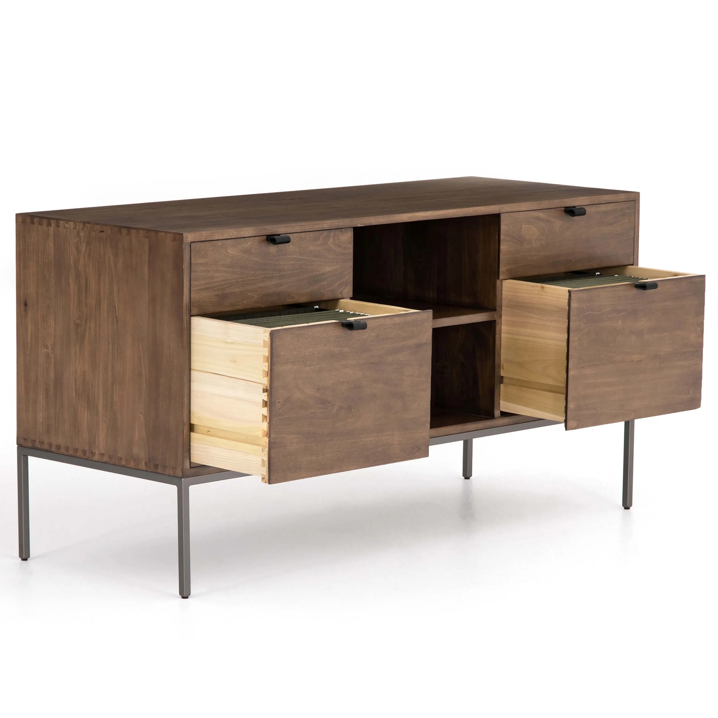 Trey Modular Filing Credenza, Auburn Poplar by Four Hands - Image 6