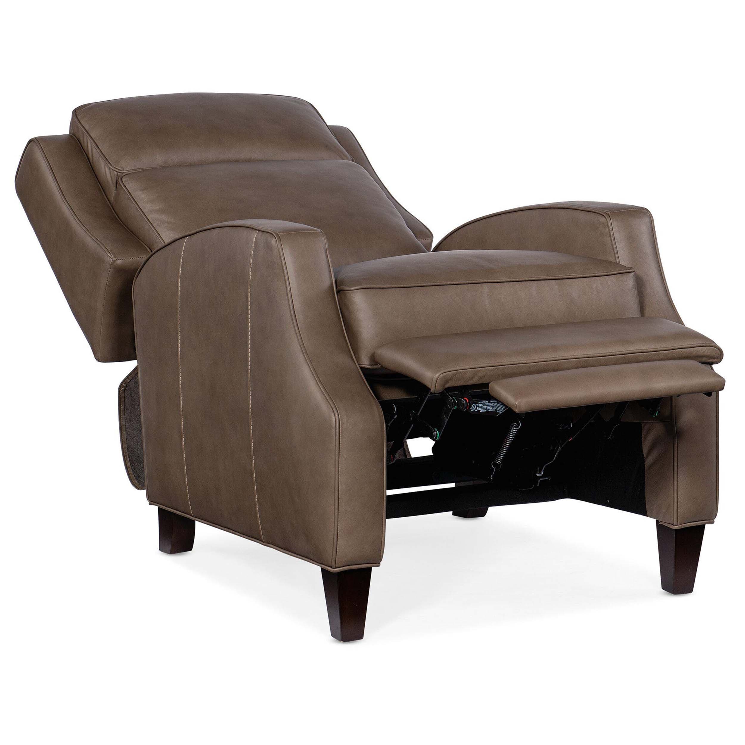 Tricia Leather Manual Push Back Recliner, Aspen Lenado - Image 6