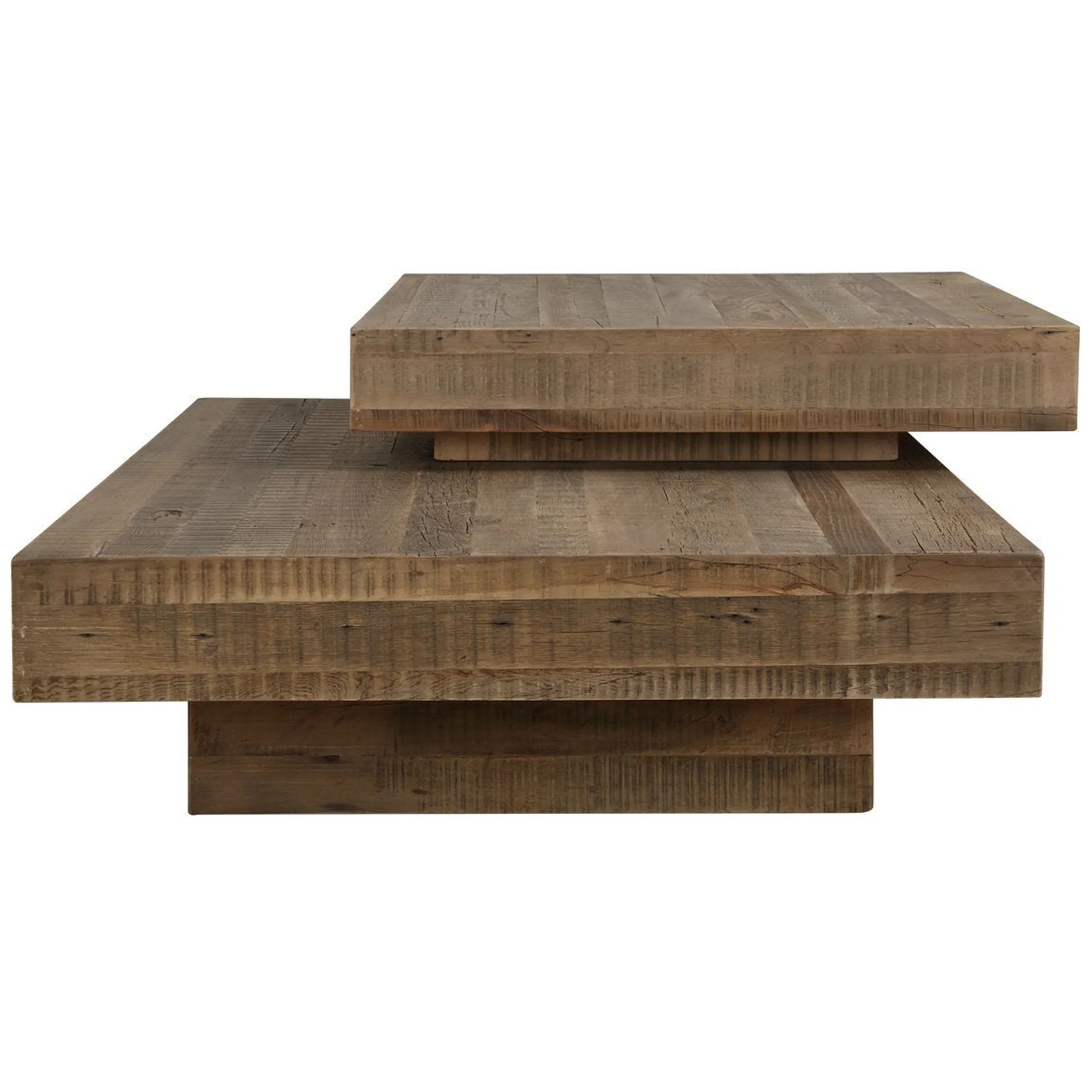 Rustic Planes Coffee Table, Reclaimed Oak - Image 3