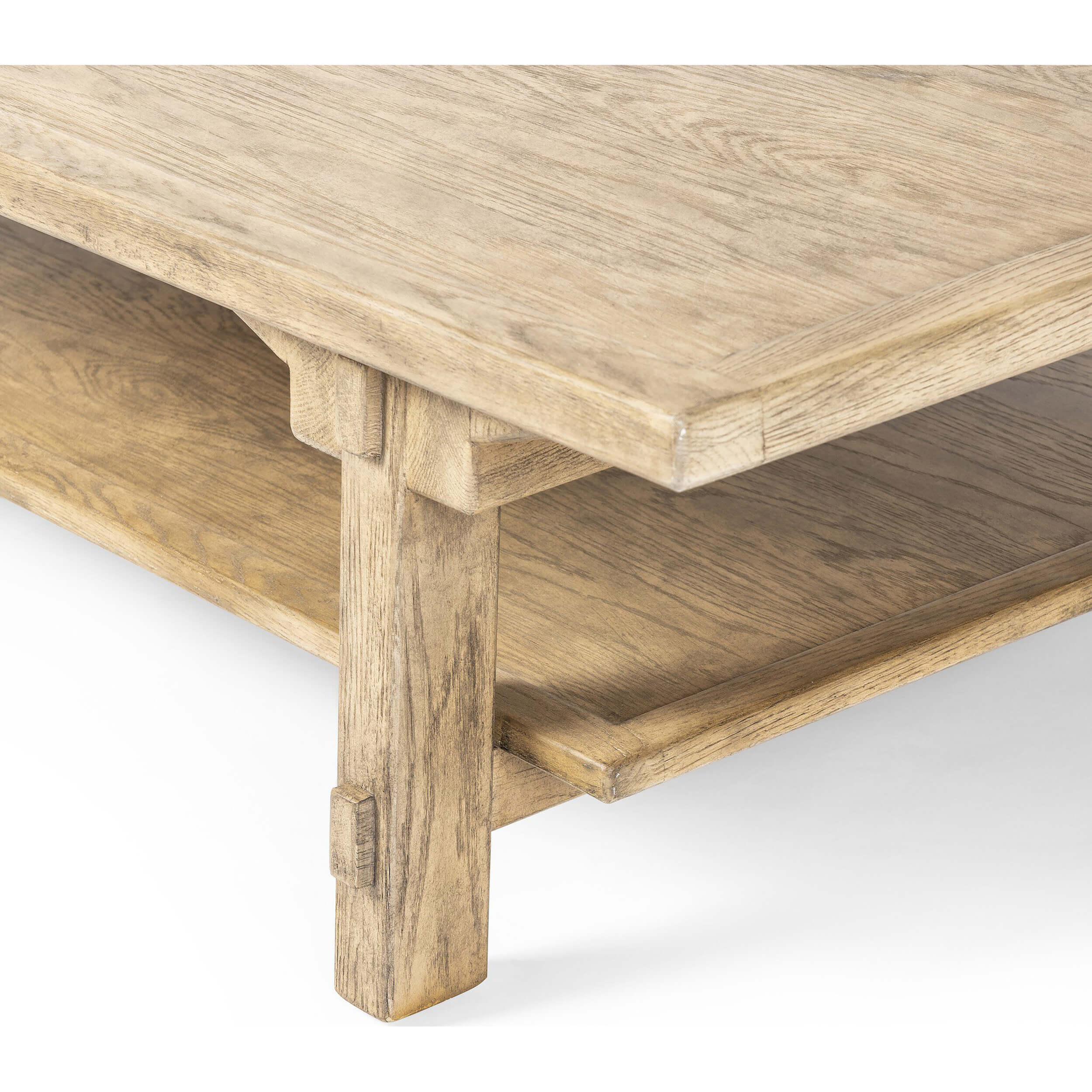 Trinity Coffee Table, Distressed Light Oak by Four Hands - Image 4
