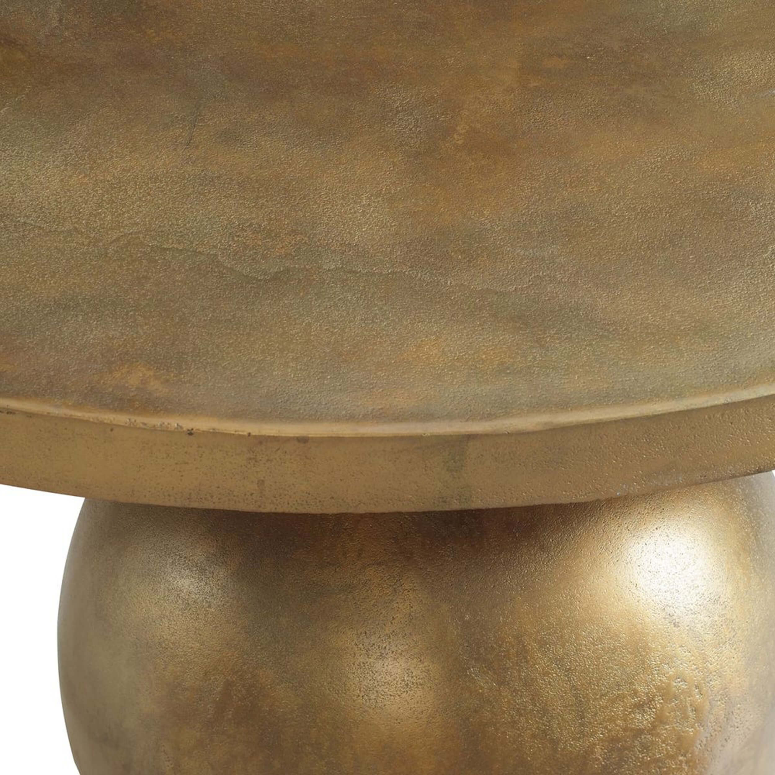 Triplet Coffee Table, Antique Brass - Image 3
