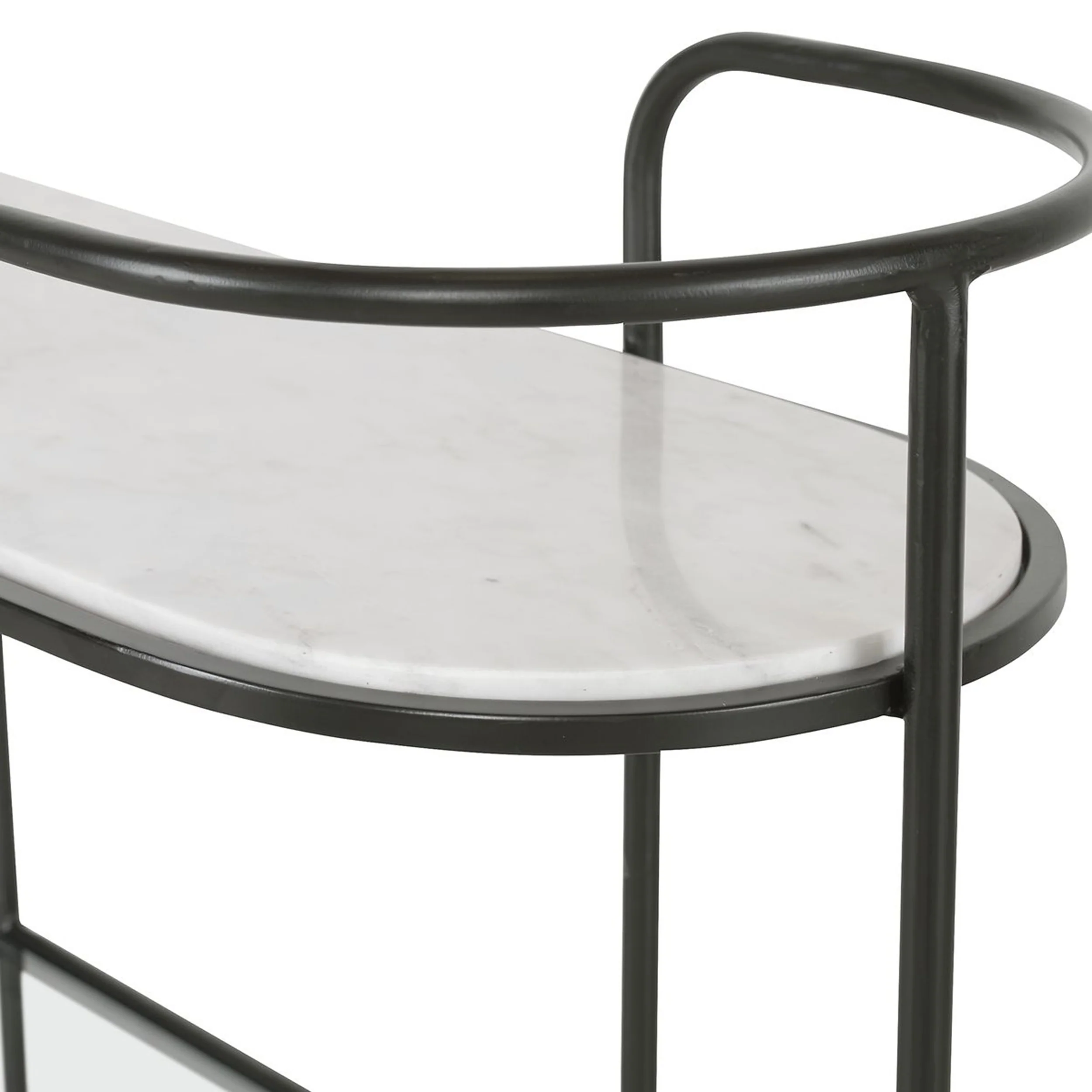 Trolley Bar Console, Satin Black - Image 4