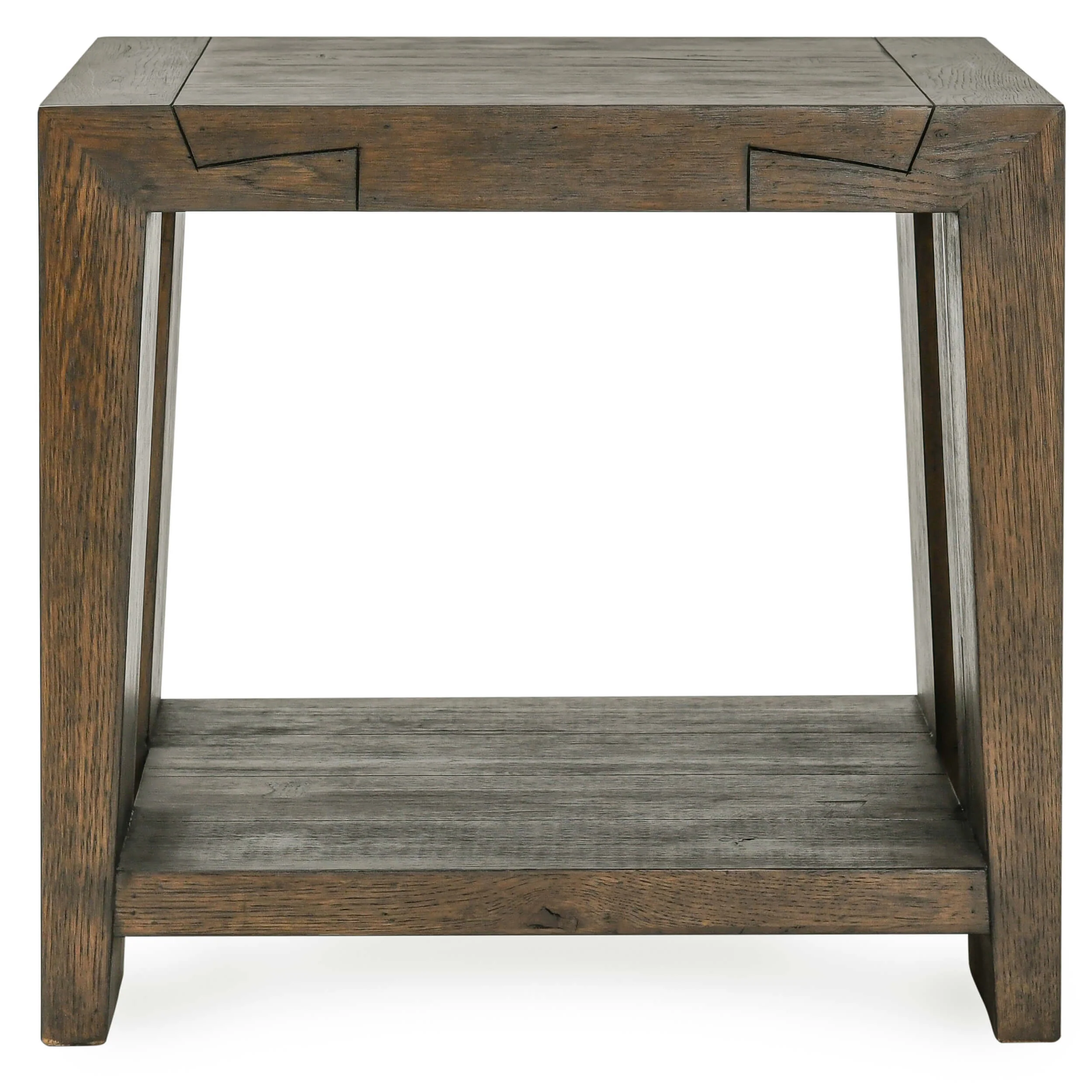 Troy End Table, Aged Brown - Image 2