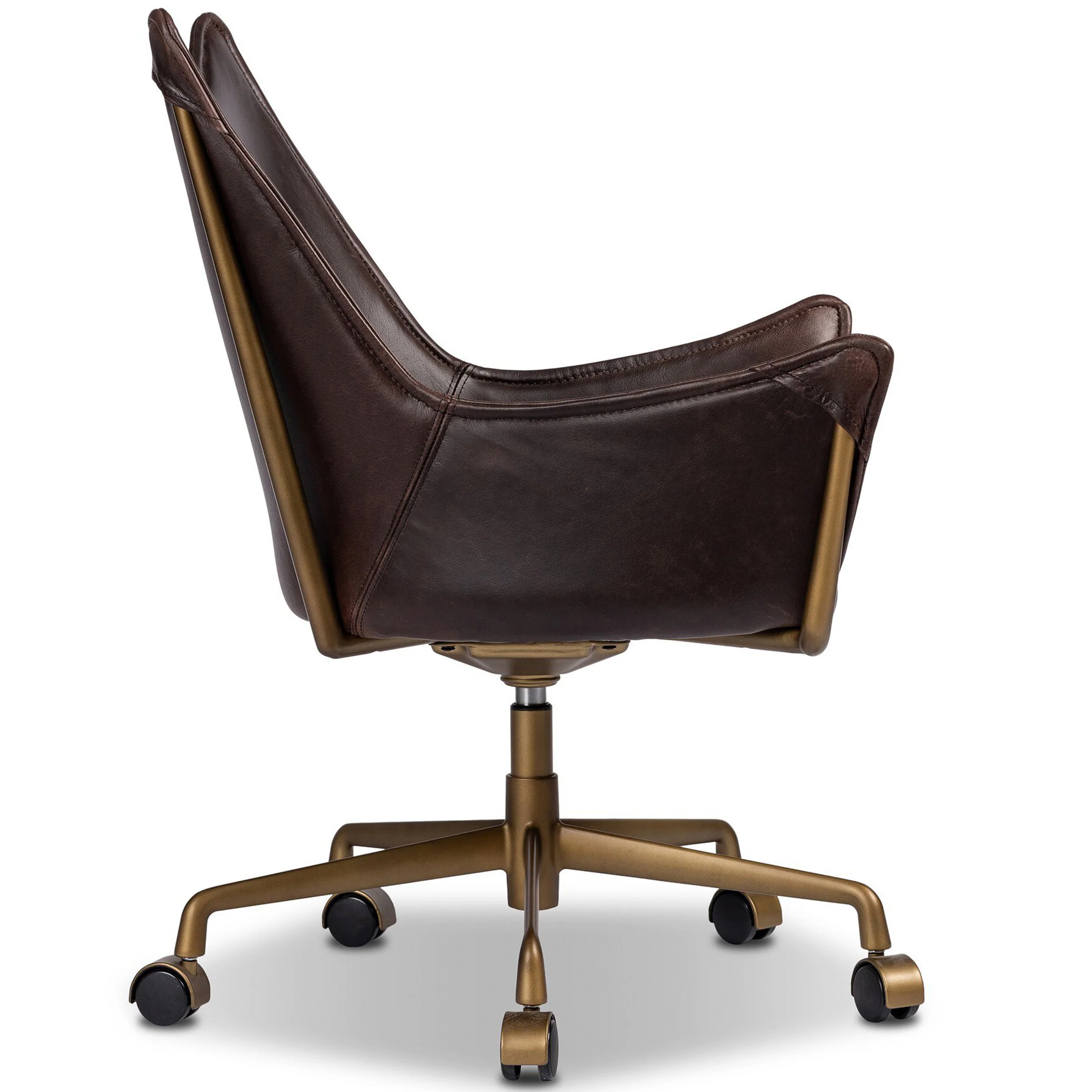 Truman Desk Chair, Conroe Cigar by Four Hands - Image 3