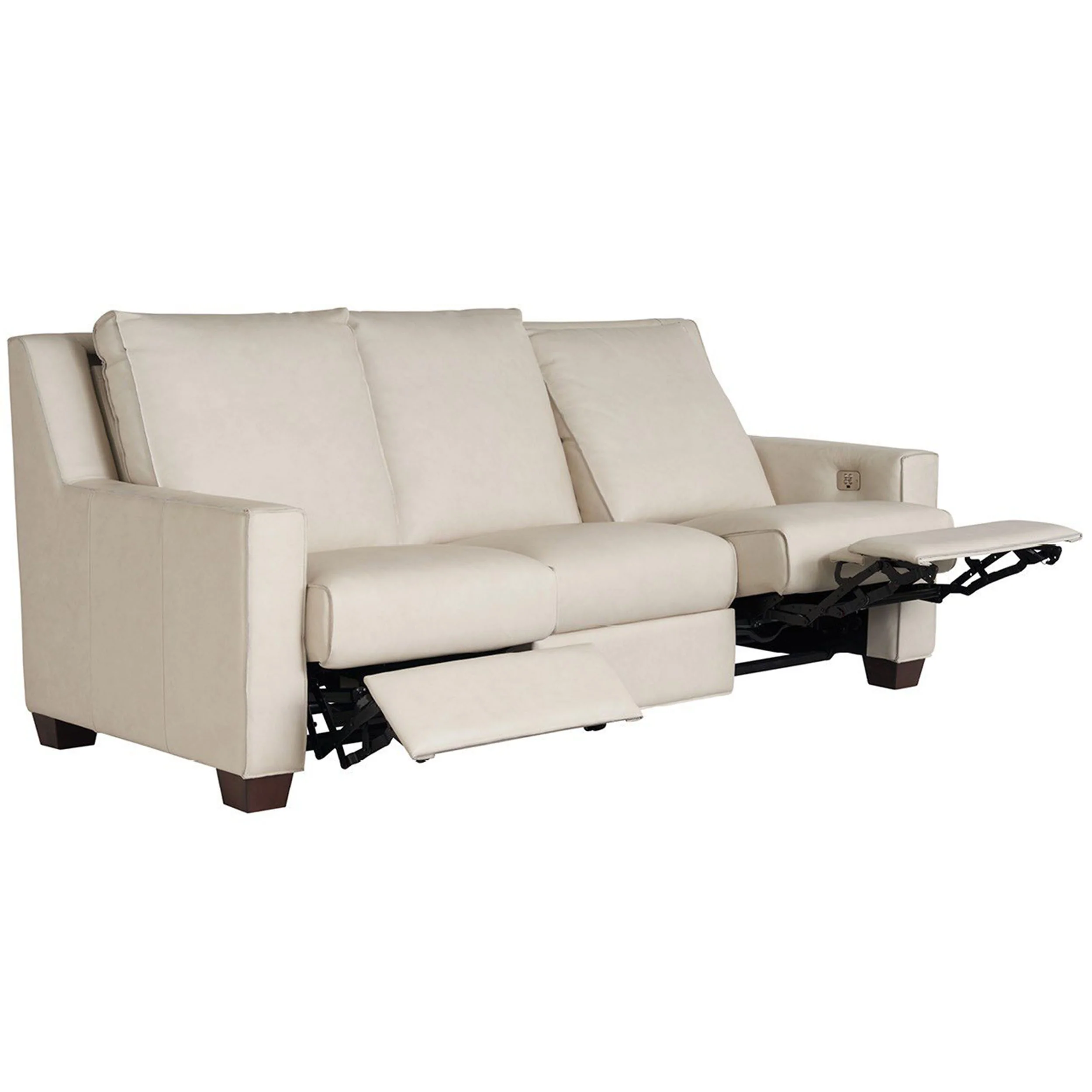 Tucker Leather Power Motion Sofa, Markham Frost - Image 3