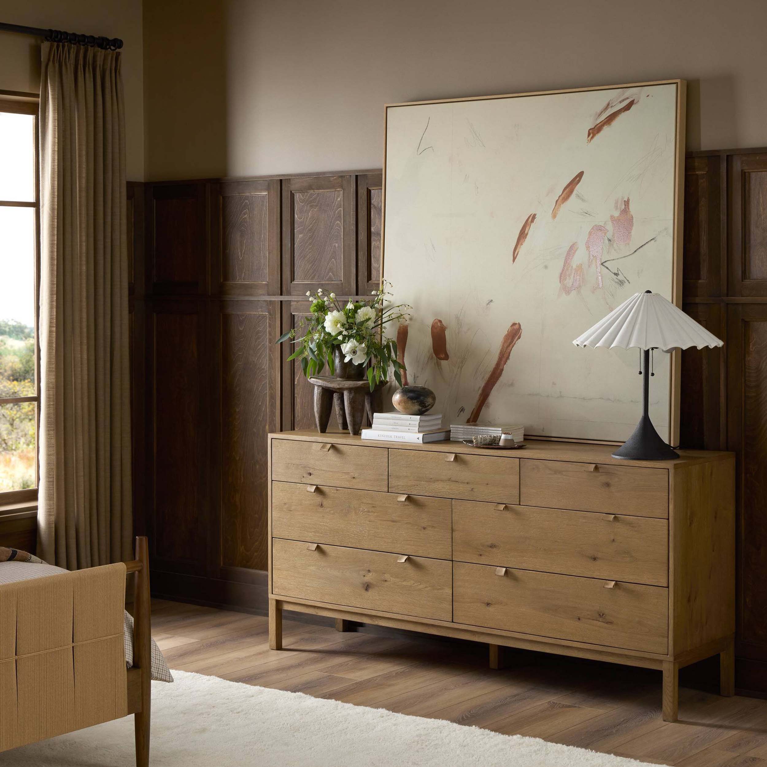 Tula 7 Drawer Dresser, Worn Oak by Four Hands - Image 8