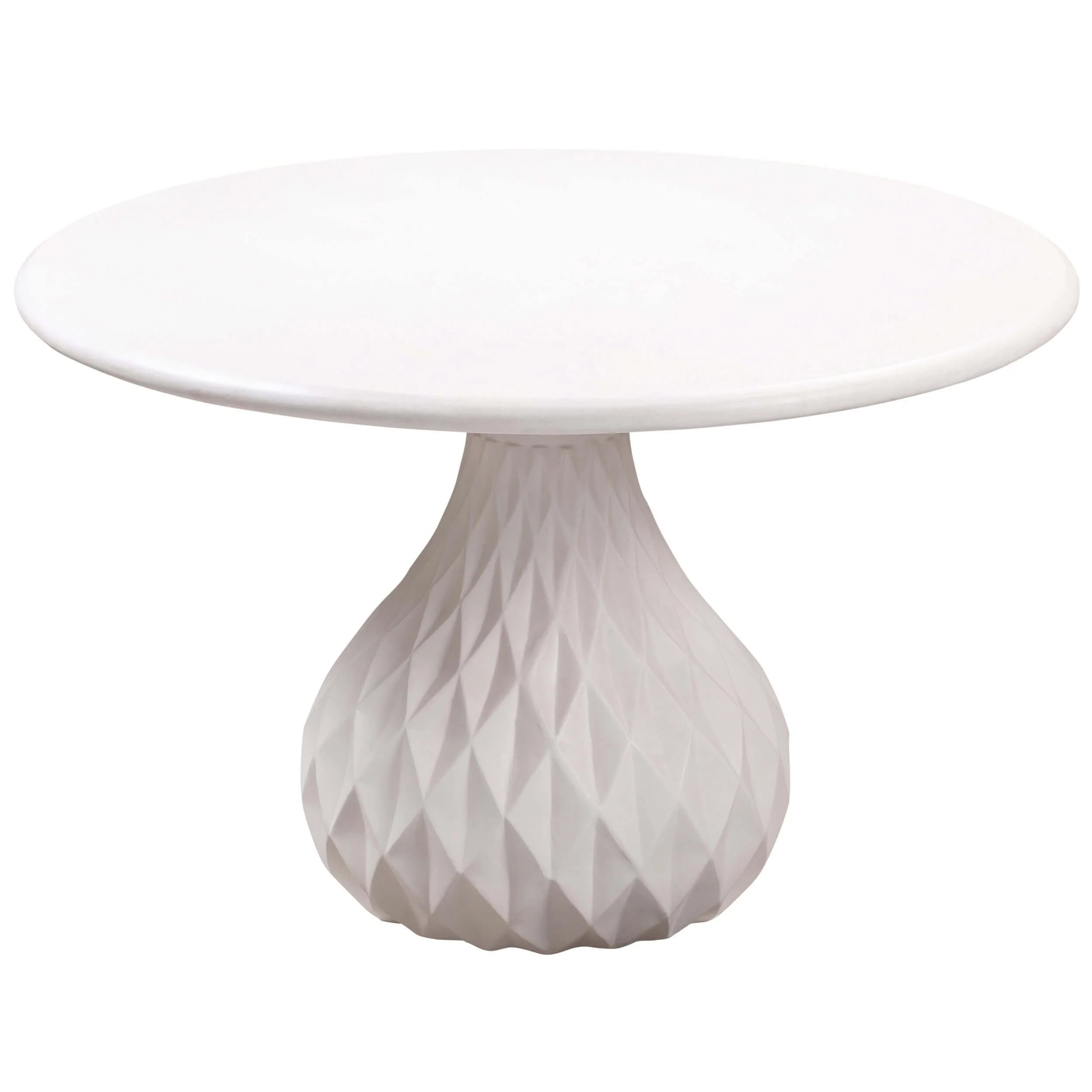 Tulum Outdoor Round Dining Table, Ivory - Image 2