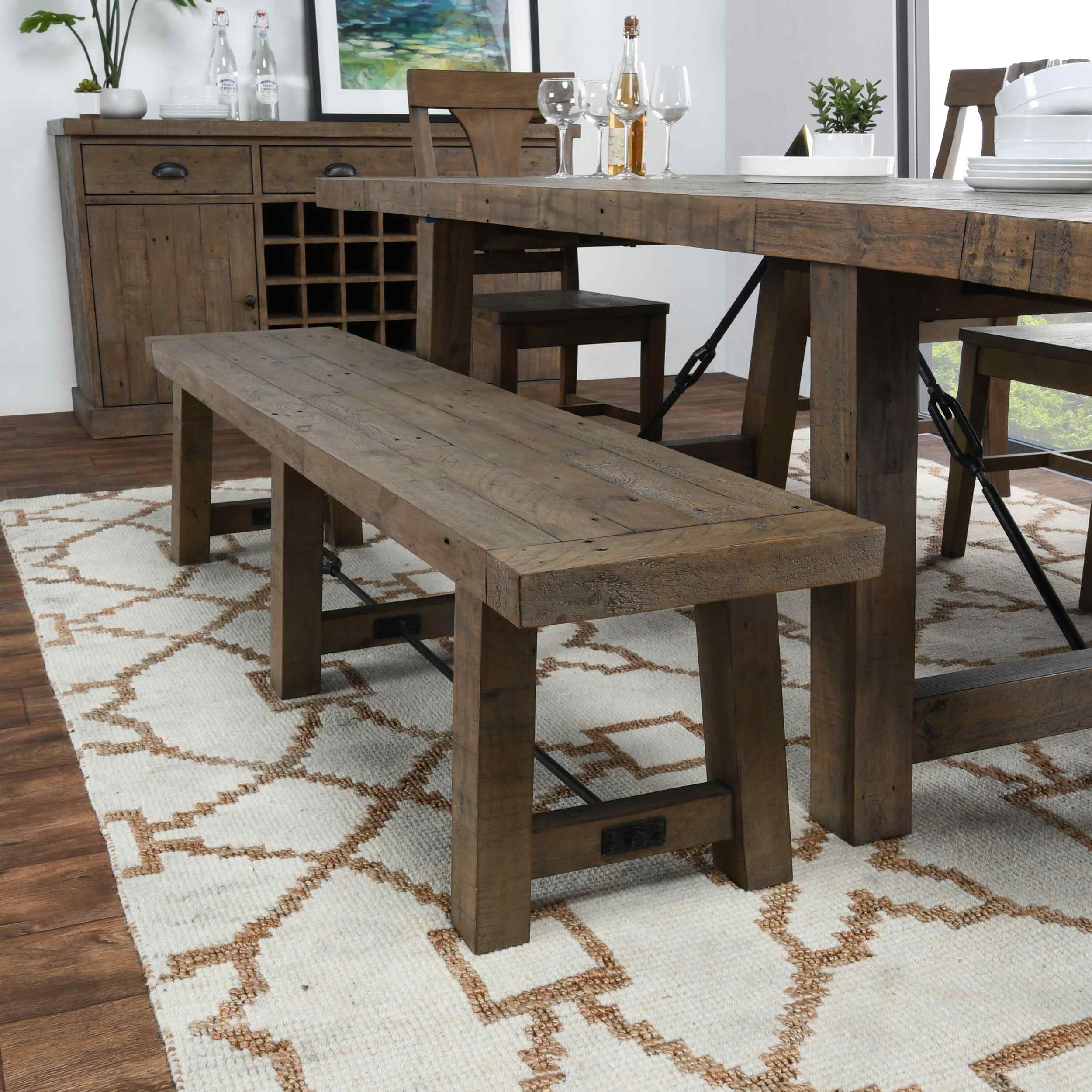 Tuscany Bench, Reclaimed Pine - Image 4