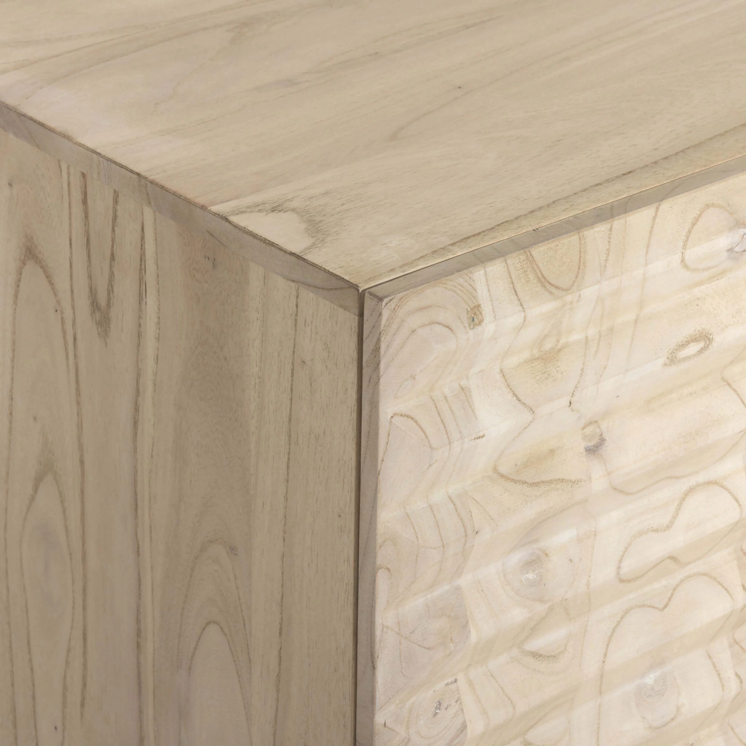 Tussac Media Console, Natural White Neem by Four Hands - Image 6
