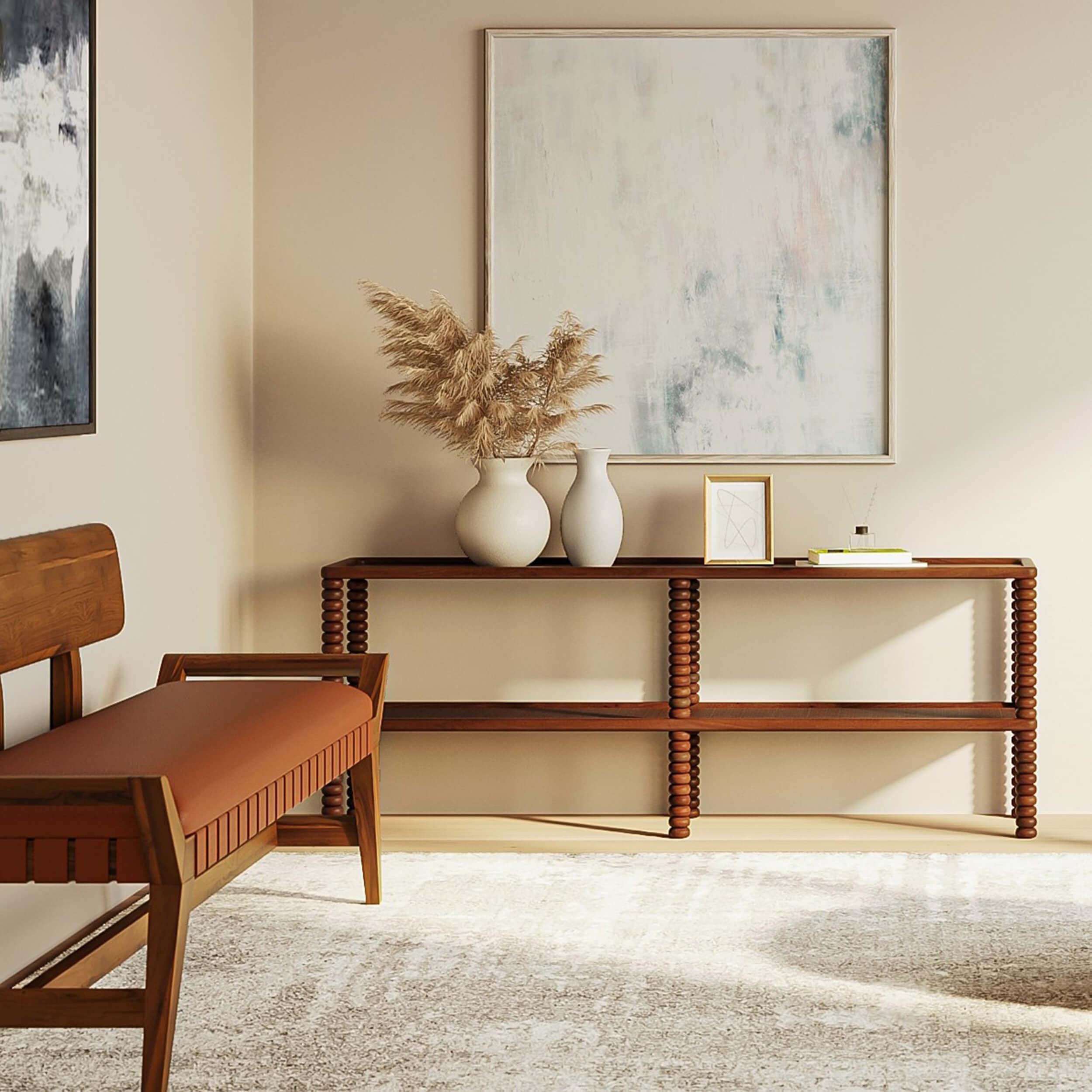 Twist Console Table, Mellow Bourbon - Image 6