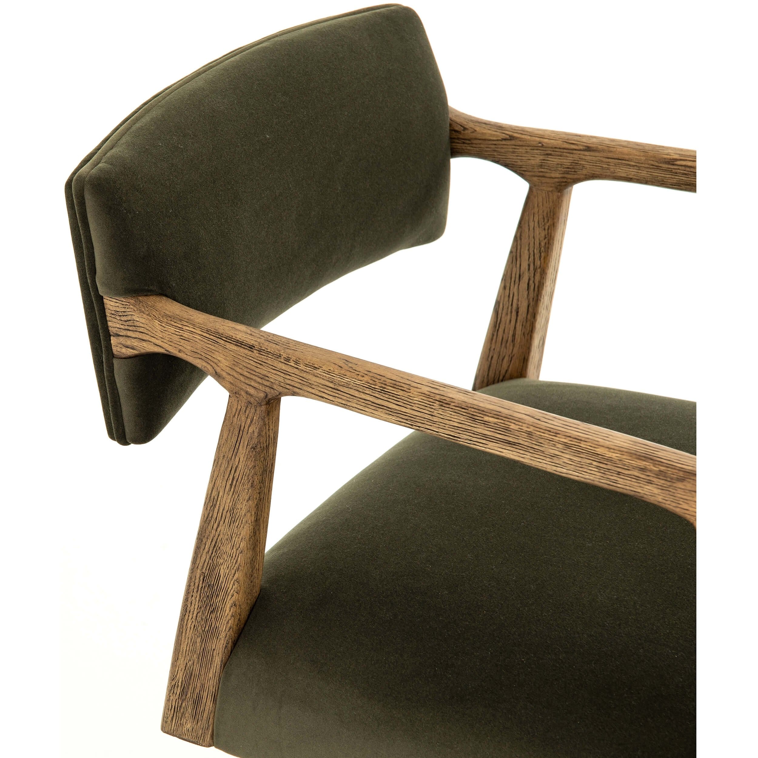 Tyler Desk Chair, Velvet Loden by Four Hands - Image 5