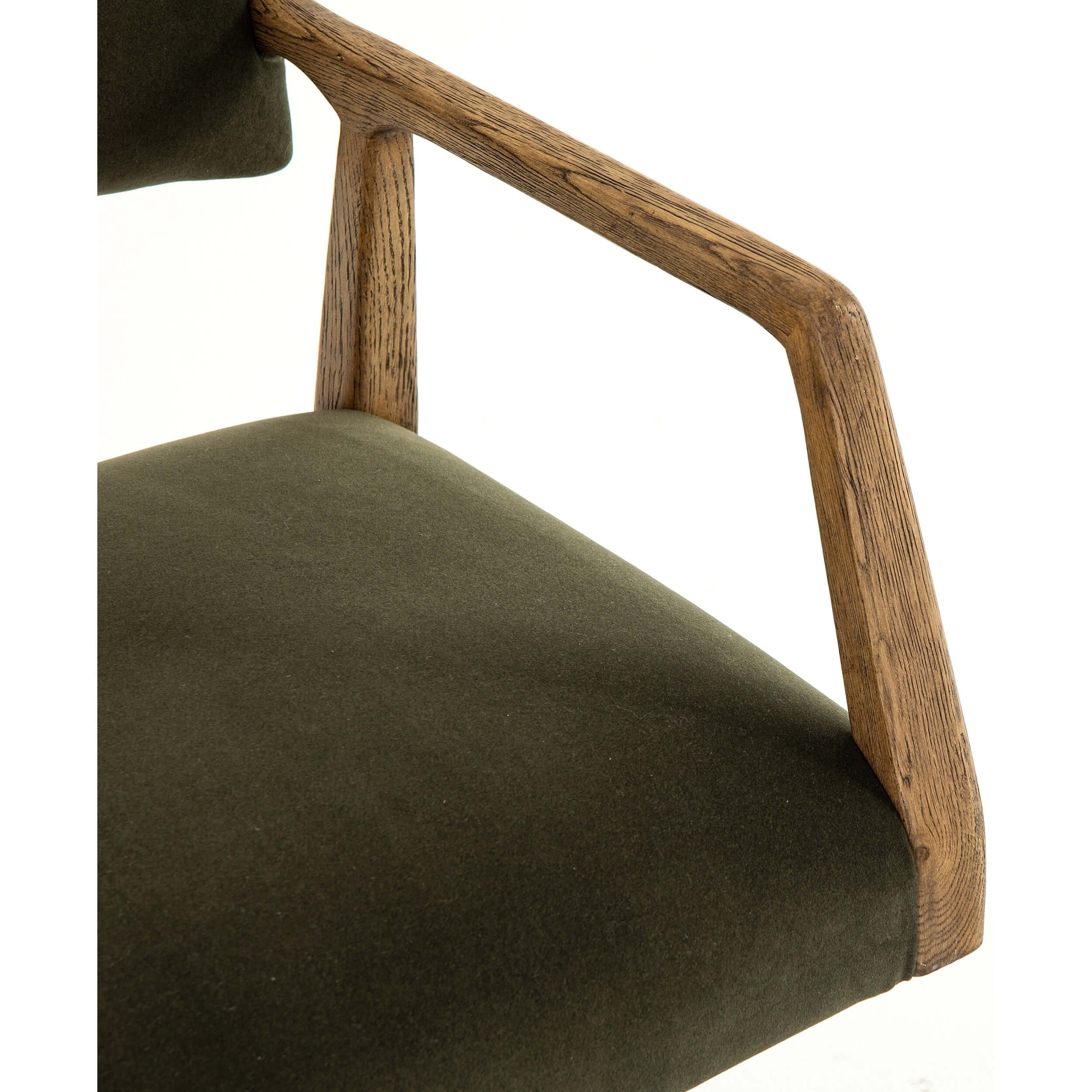 Tyler Desk Chair, Velvet Loden by Four Hands - Image 6