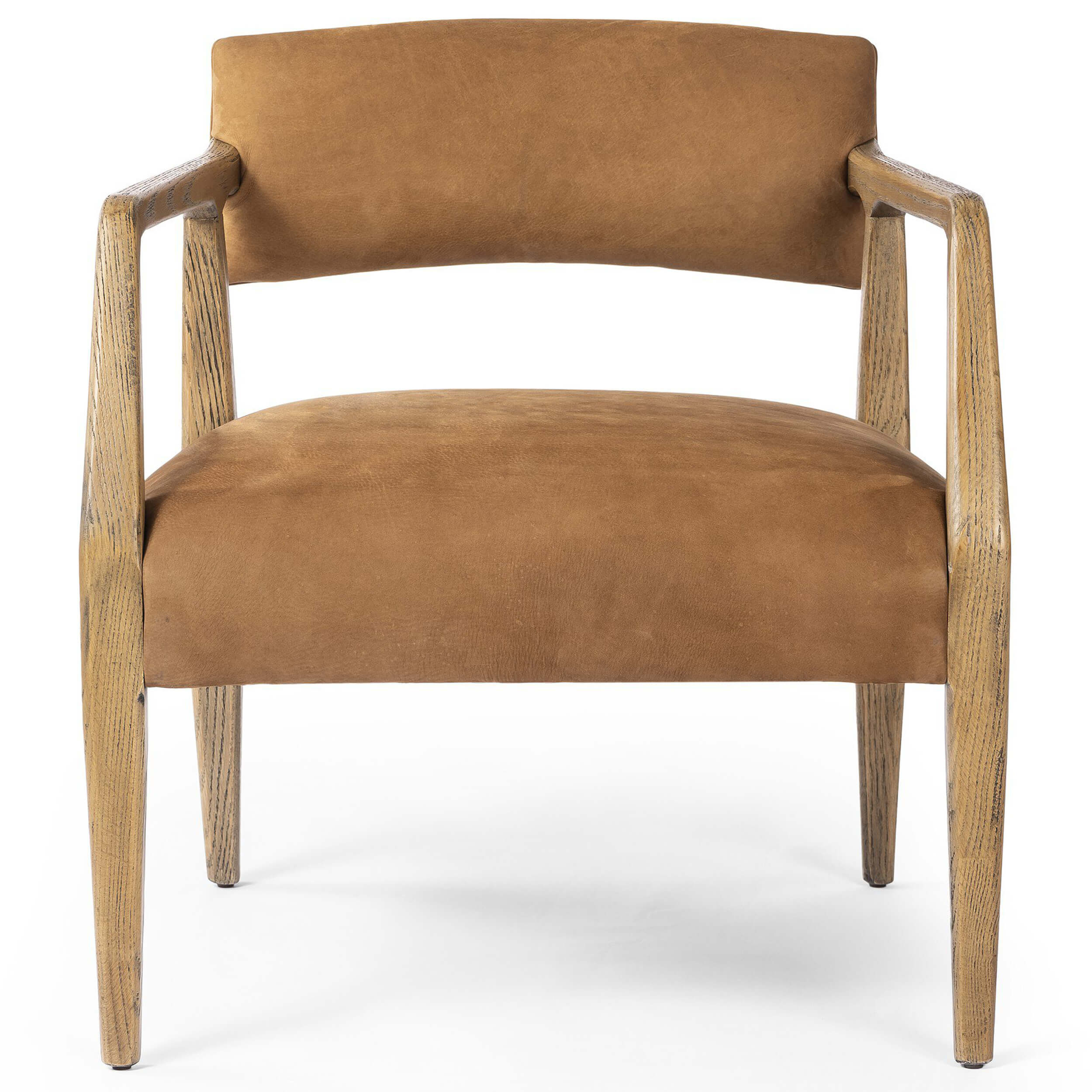 Tyler Leather Chair, Nubuck Cognac by Four Hands - Image 2