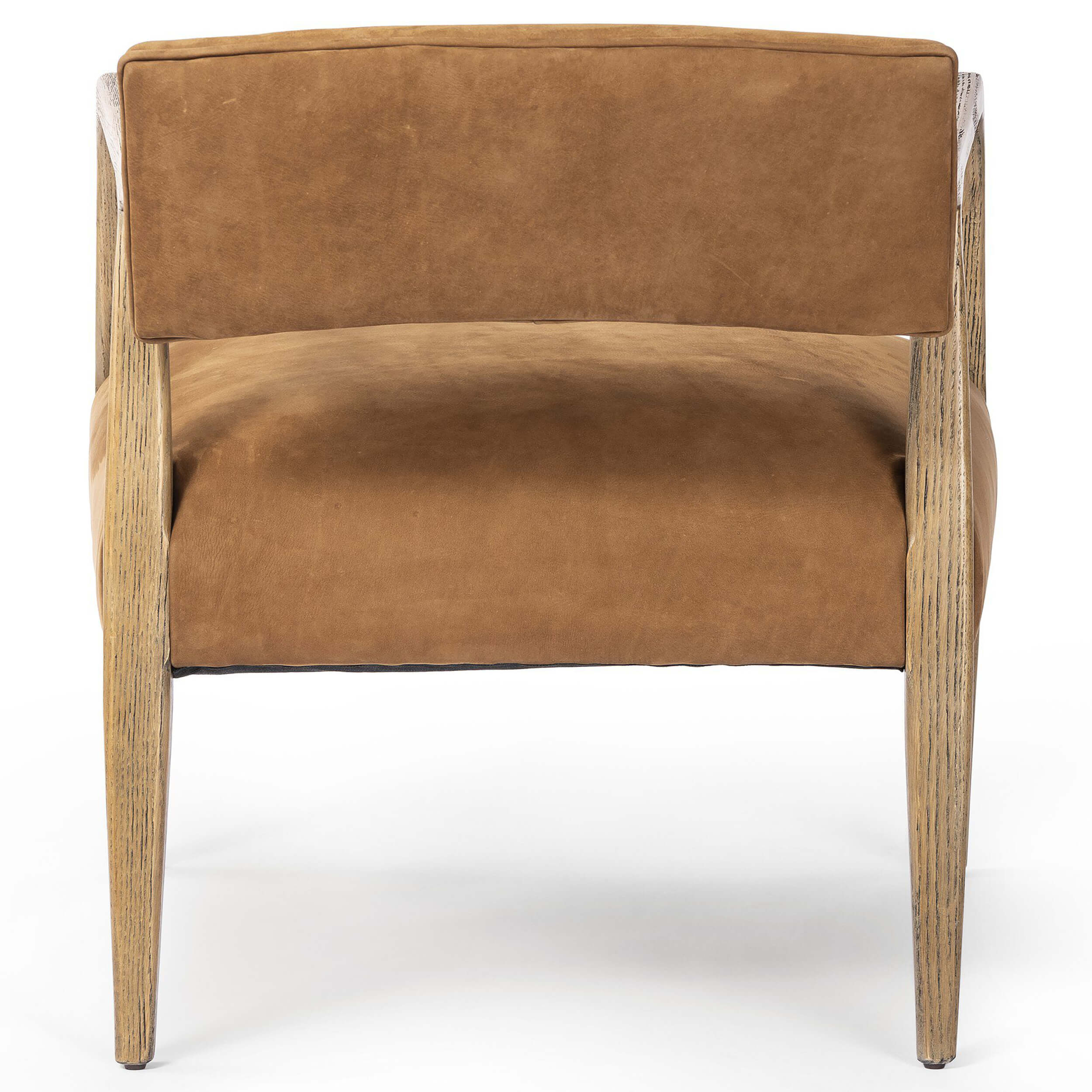 Tyler Leather Chair, Nubuck Cognac by Four Hands - Image 4