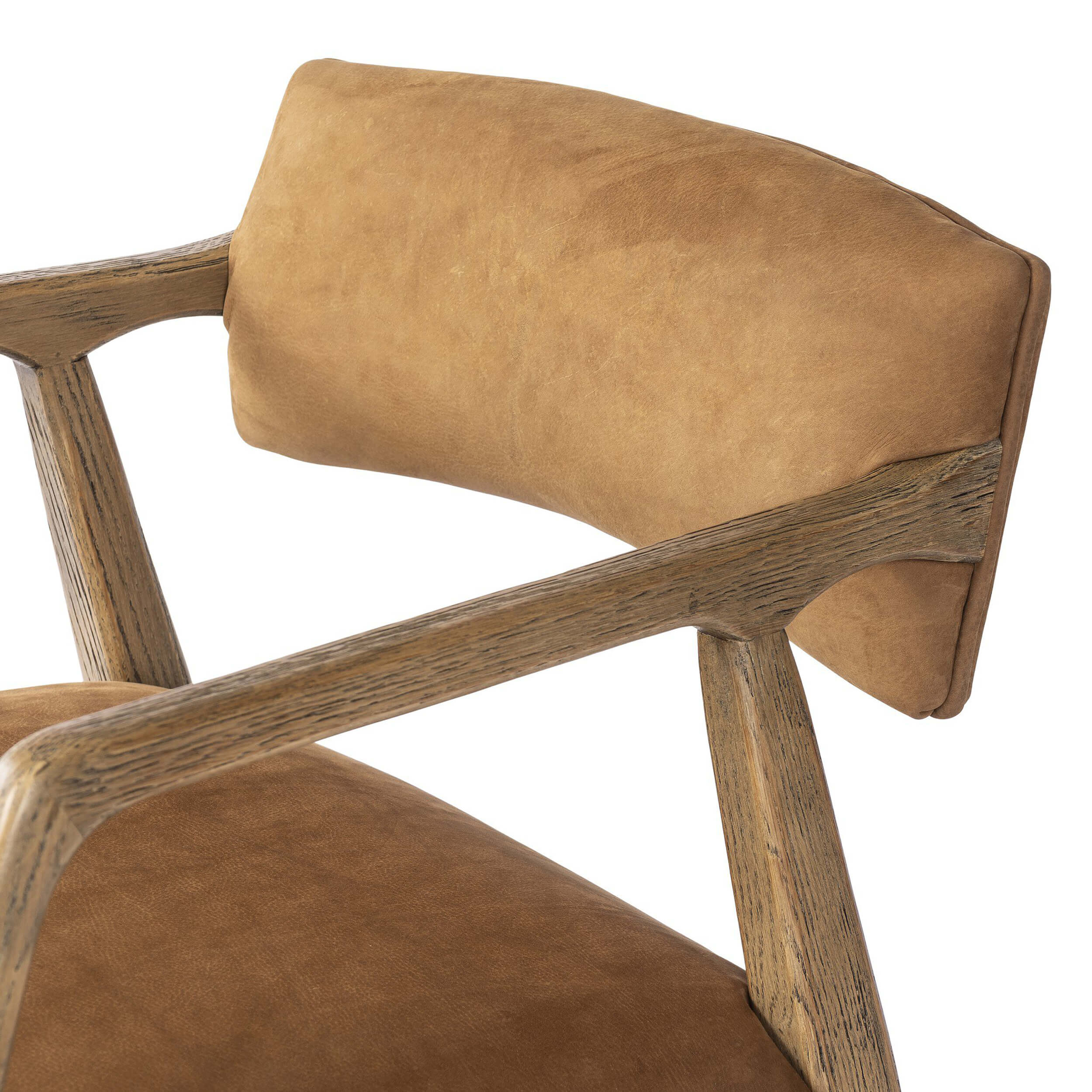Tyler Leather Chair, Nubuck Cognac by Four Hands - Image 5