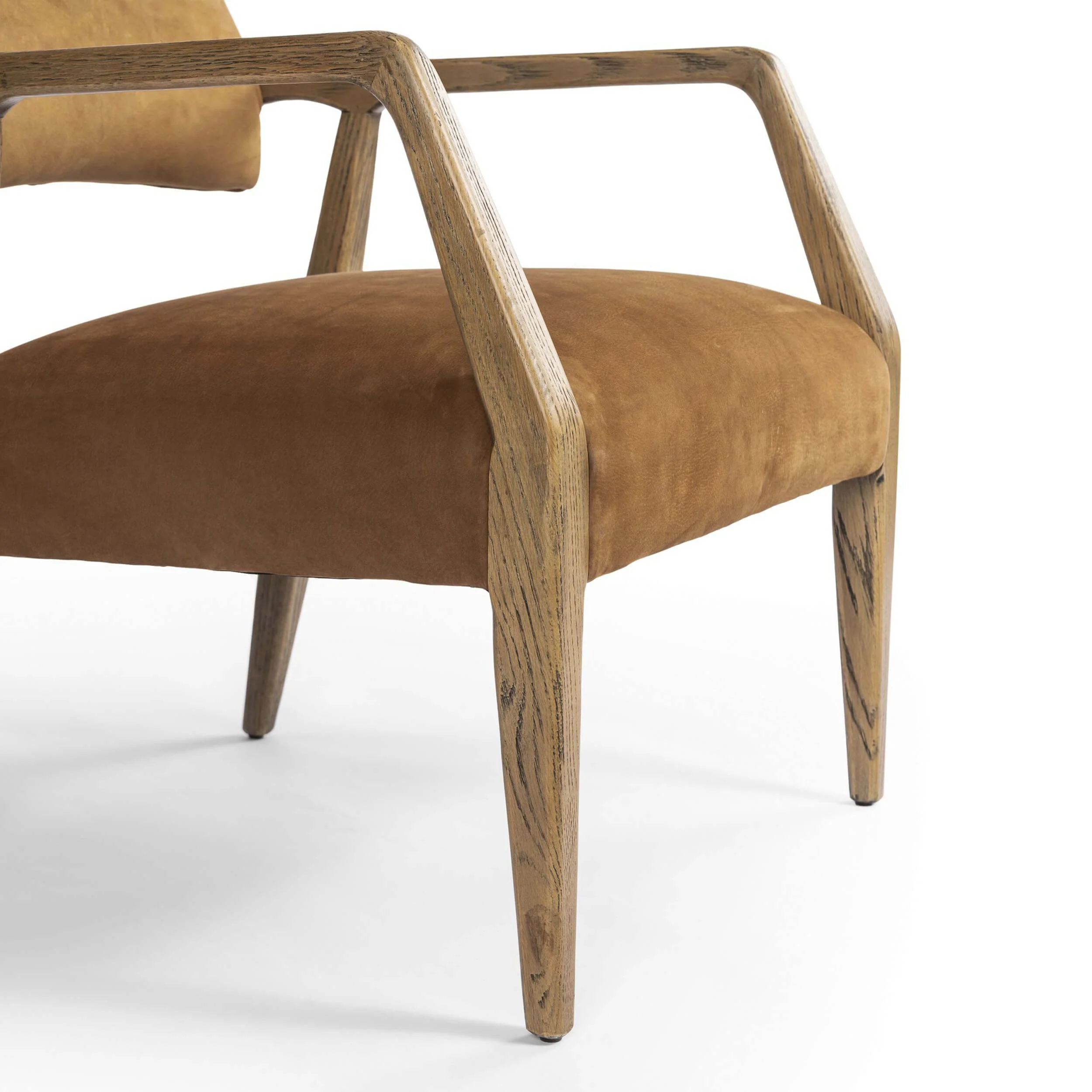 Tyler Leather Chair, Nubuck Cognac by Four Hands - Image 6