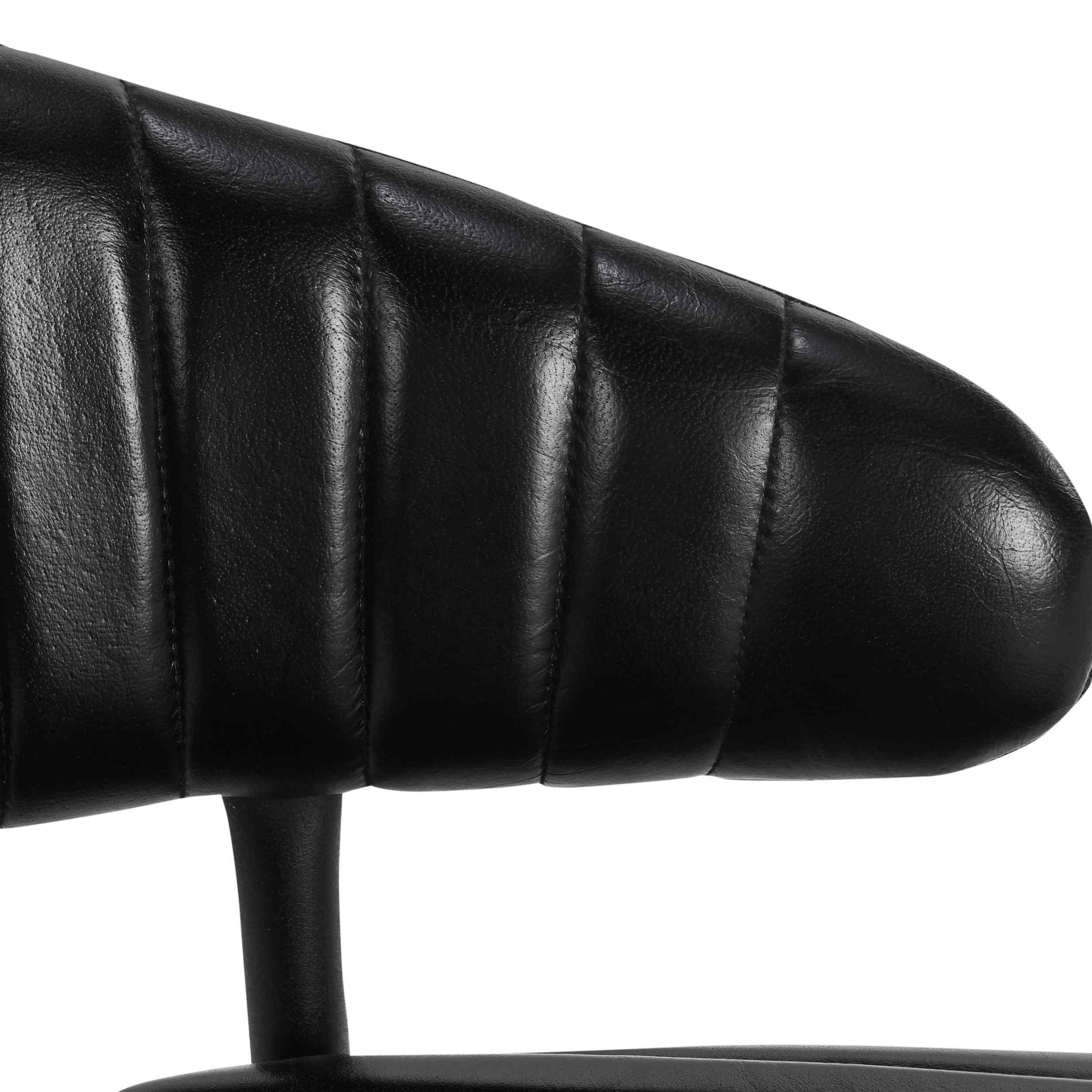 Umbria Leather Bar & Counter Stool, Midnight Raven - Image 10