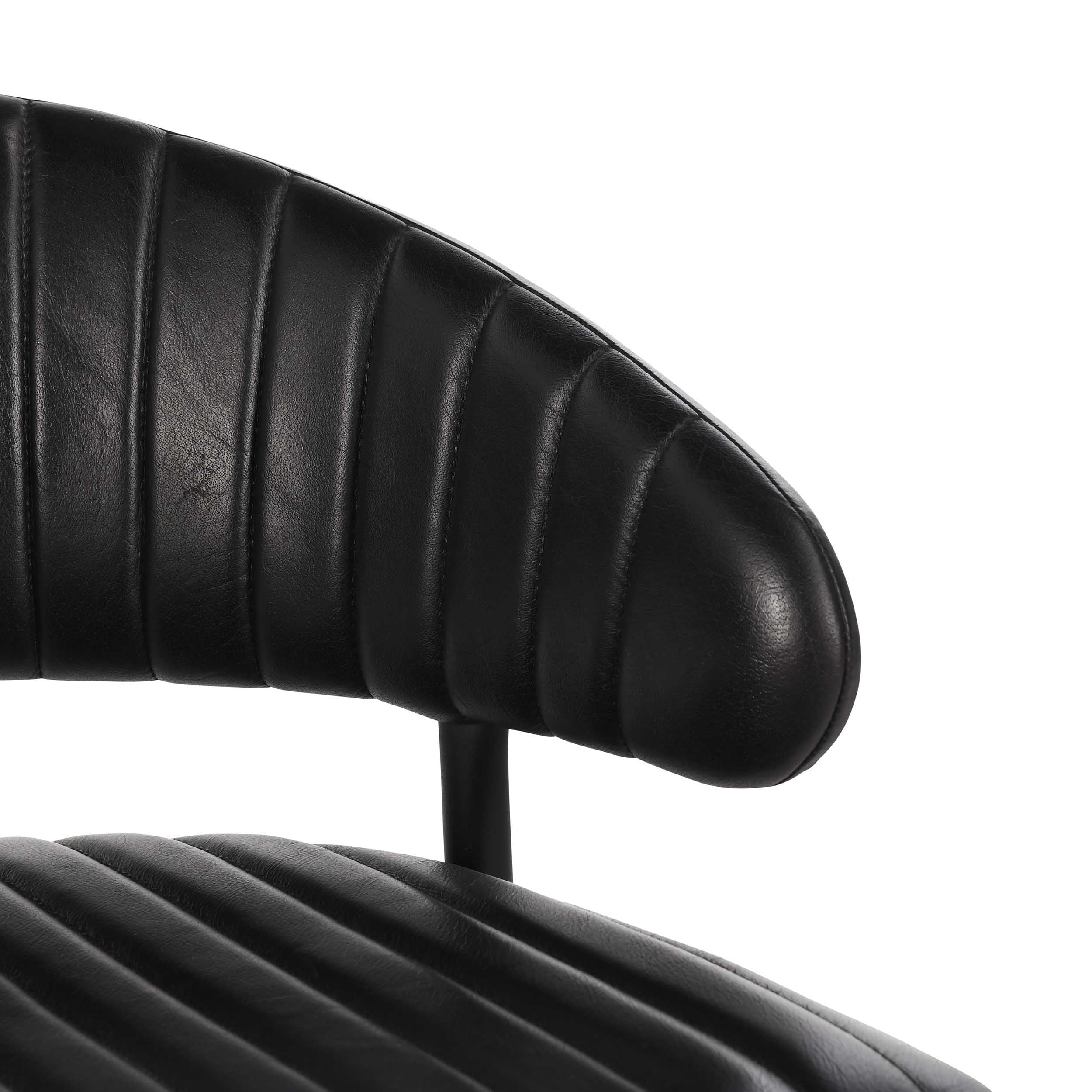 Umbria Leather Dining Chair, Midnight Raven, Set of 2 - Image 5