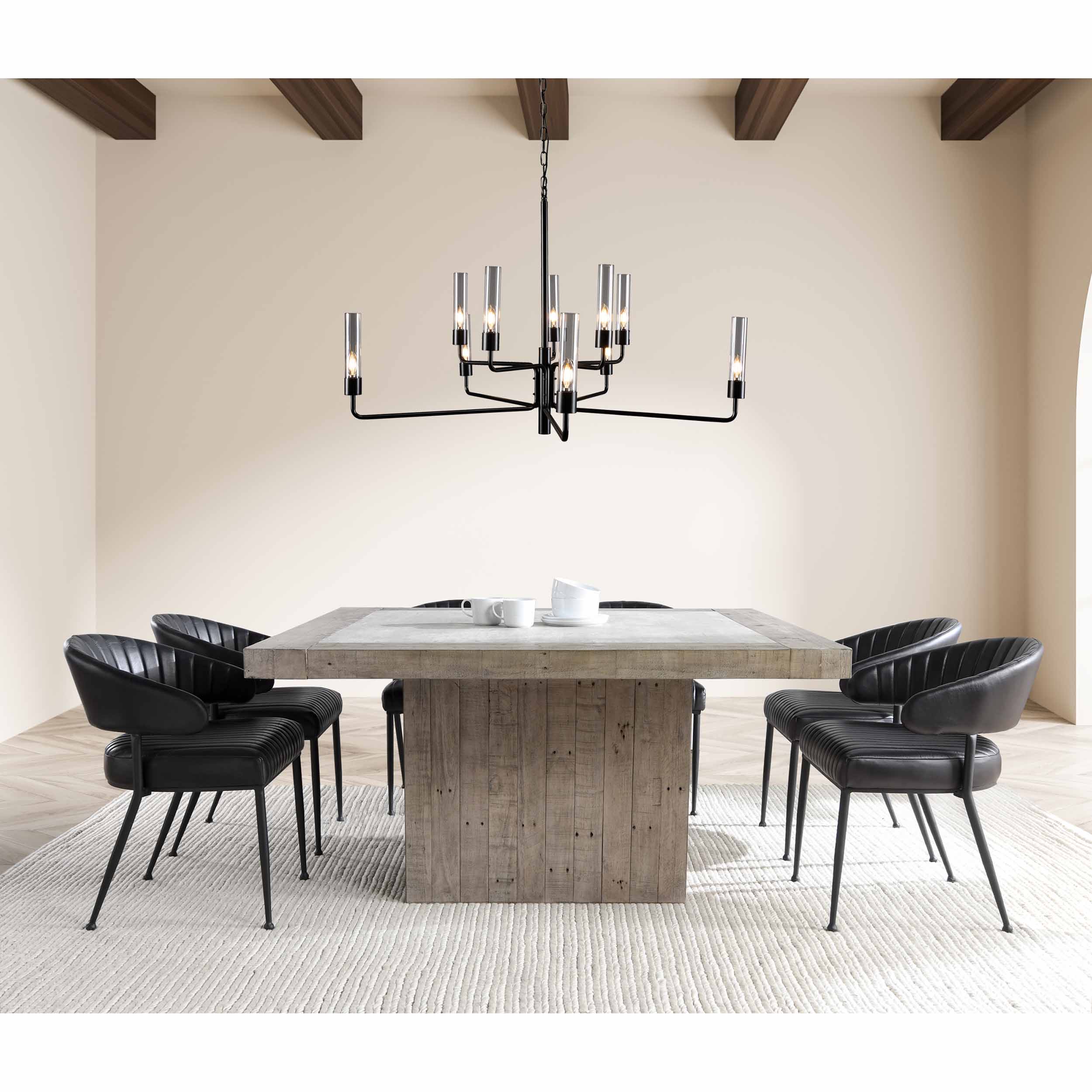 Umbria Leather Dining Chair, Midnight Raven, Set of 2 - Image 6