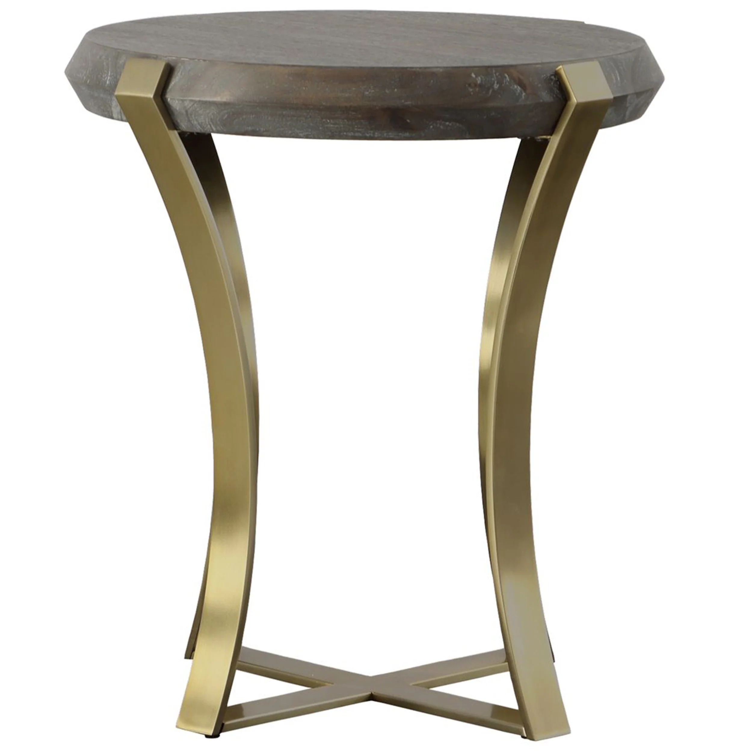 Unite Side Table, Brushed Brass - Image 3