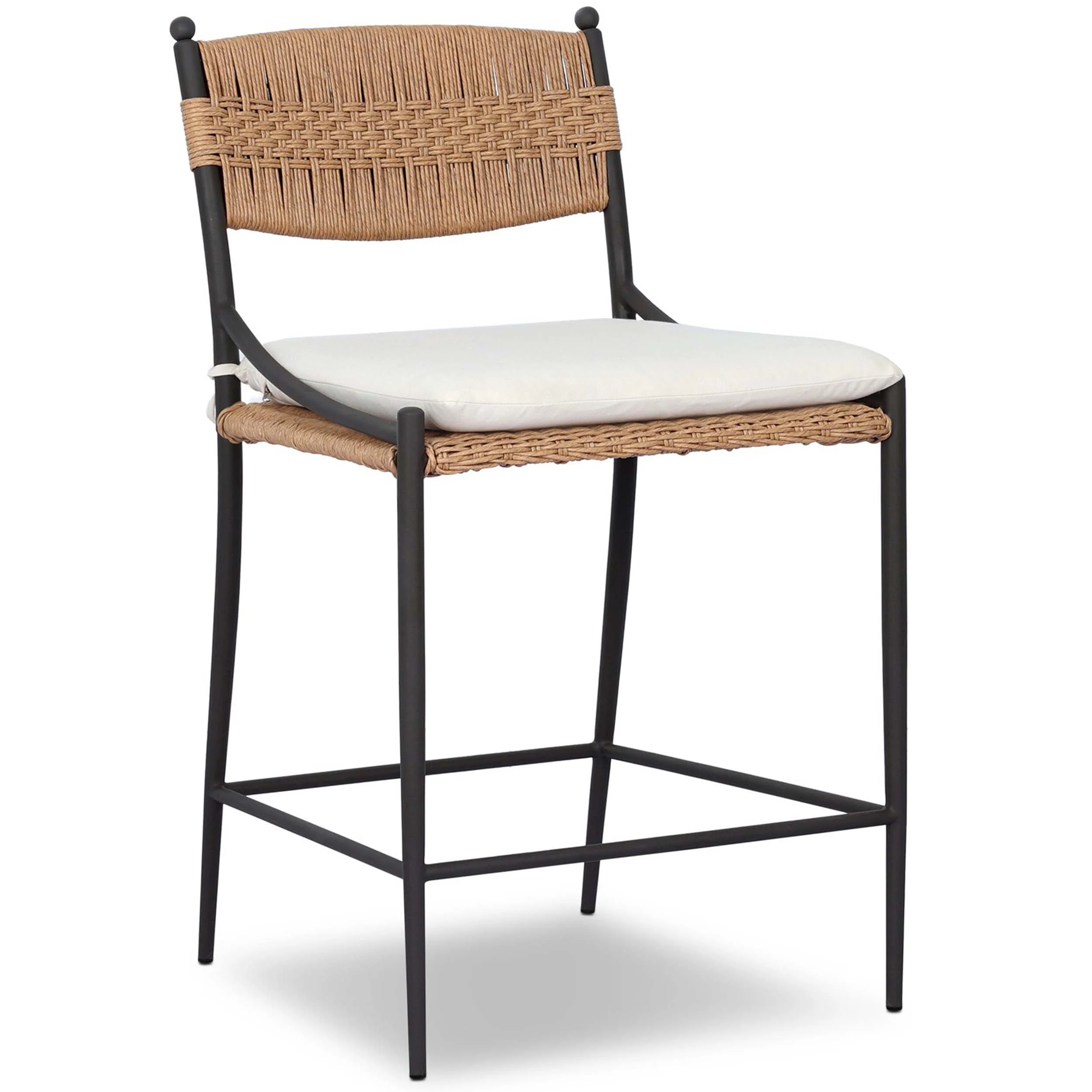 Mae Outdoor Bar & Counter Stool, Liller Flax by Amber Lewis x Four Hands