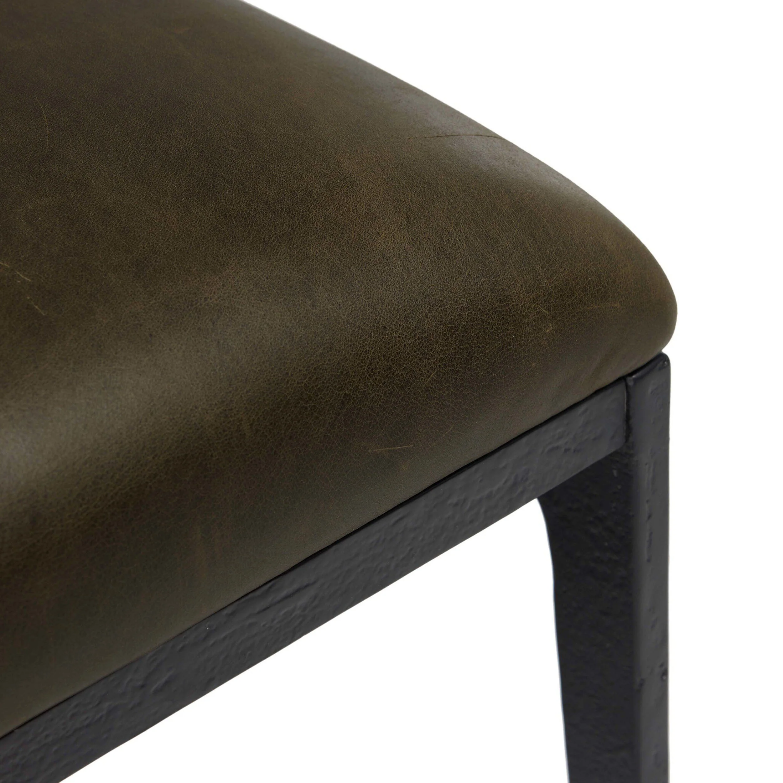 Valeene Leather Dining Chair, Dulane Moss, Set of 2 by Four Hands - Image 5