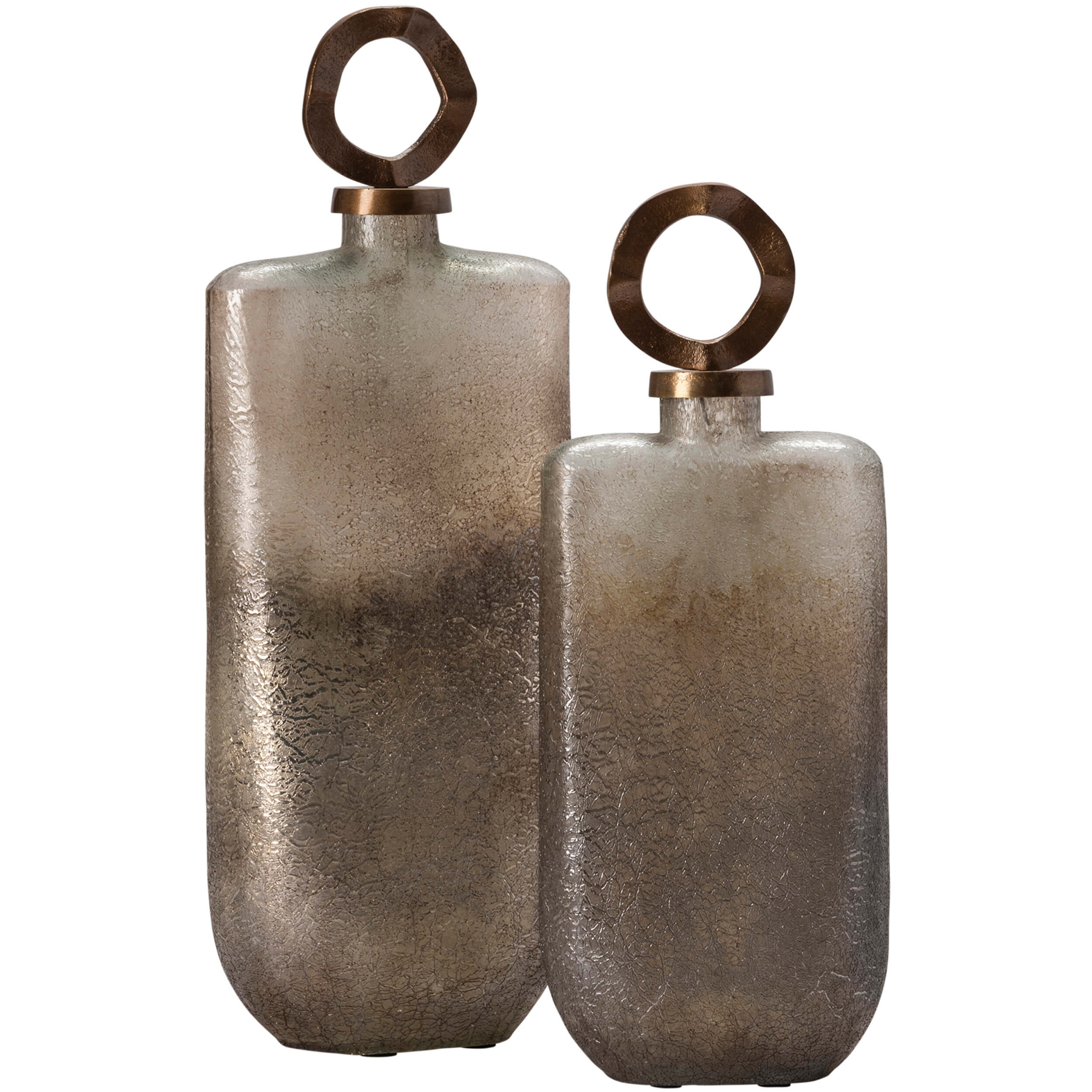 Valentina Covered Vases, Gold, Set of 2