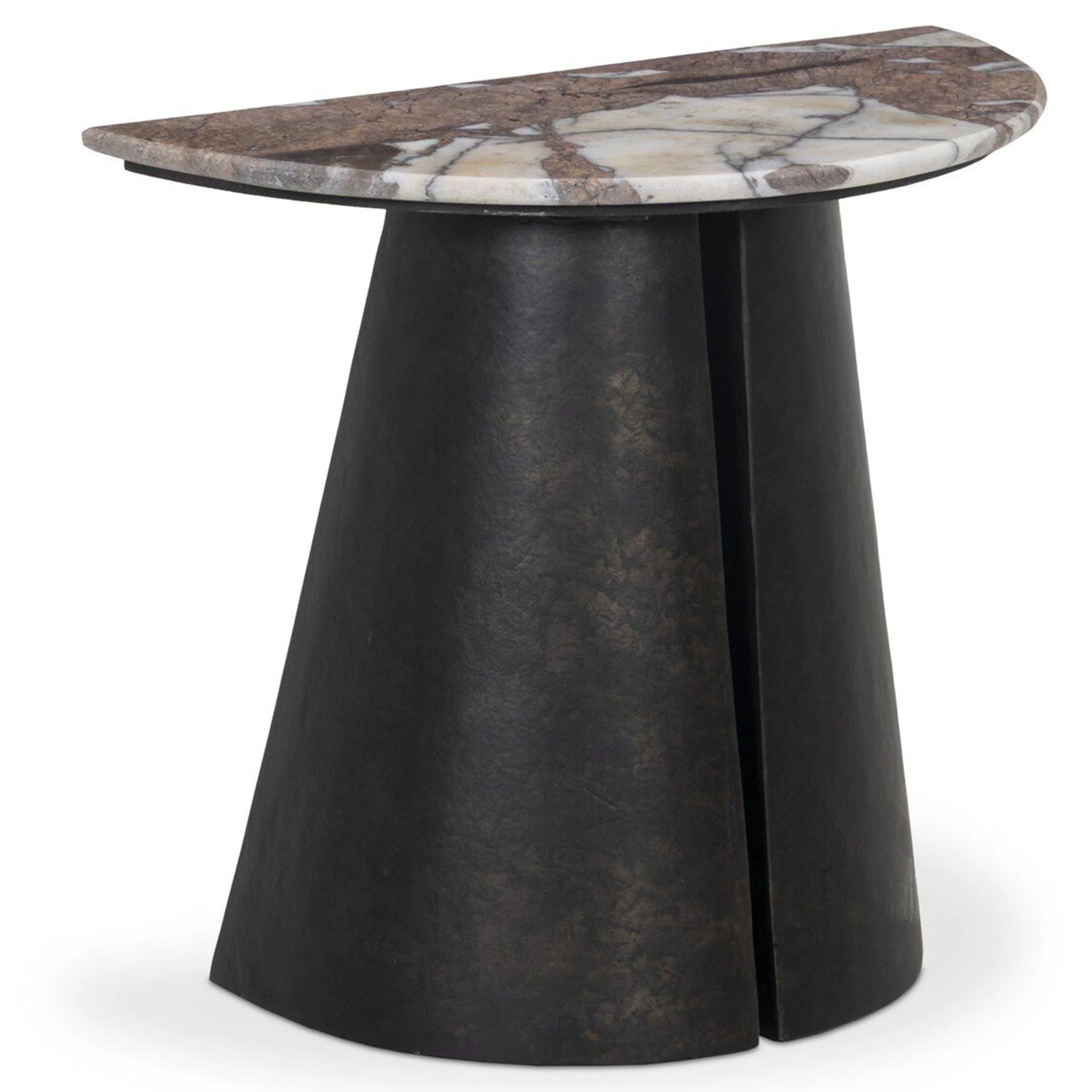 Valentina End Table, Textured Smoke and Russet by Four Hands