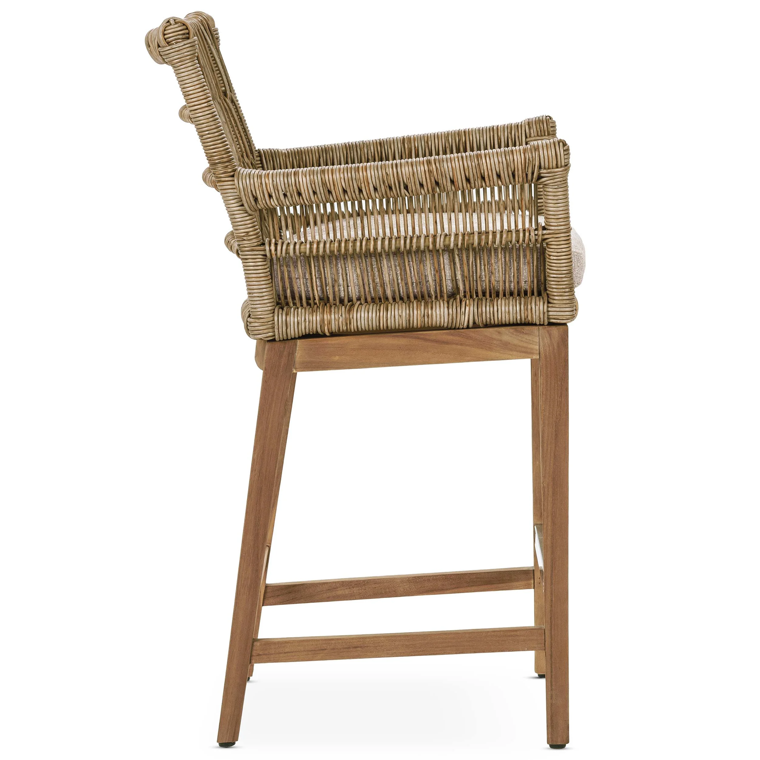 Valerie Outdoor Counter Stool, Natural - Image 3