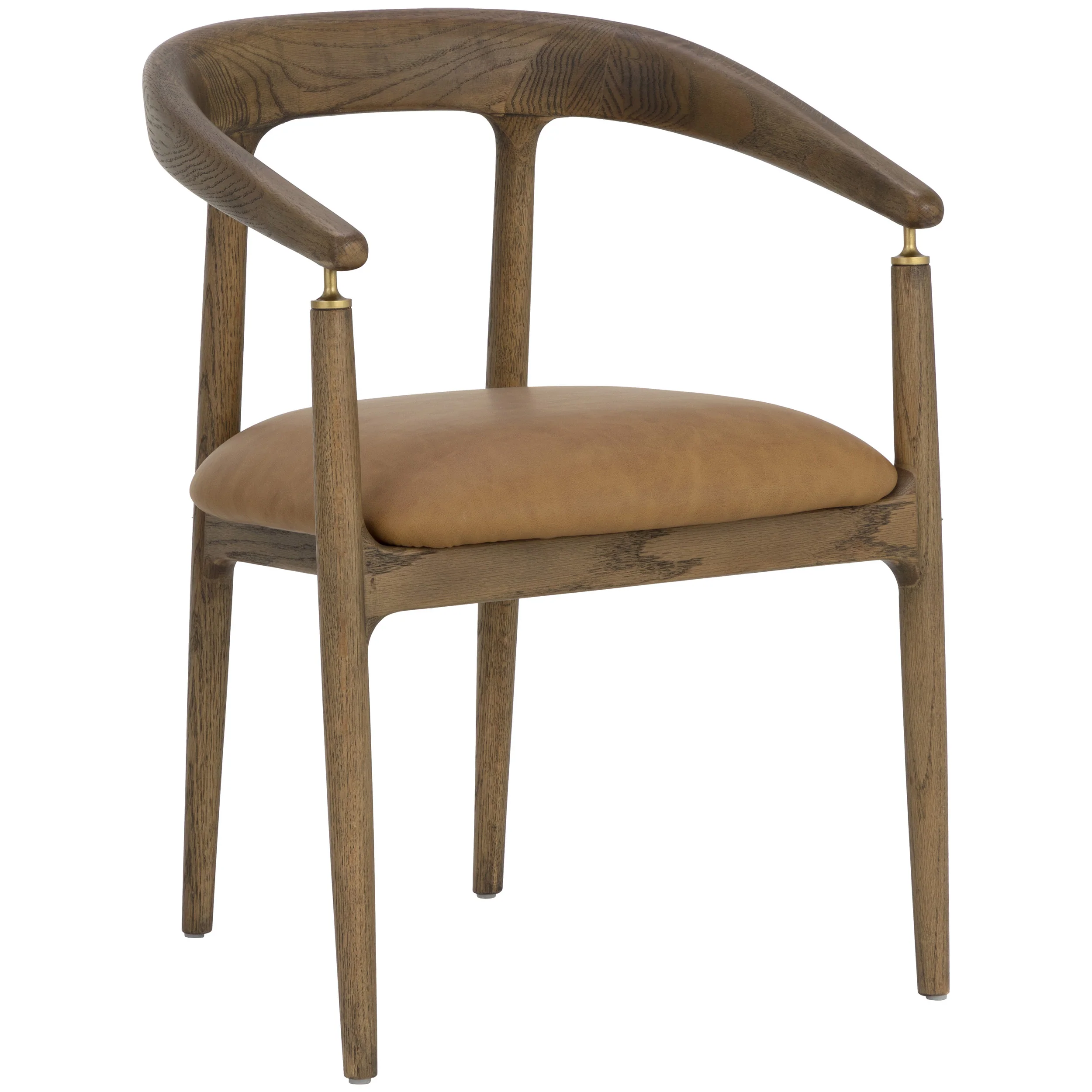 Valmont Dining Chair, Milliken Cognac, Set of 2