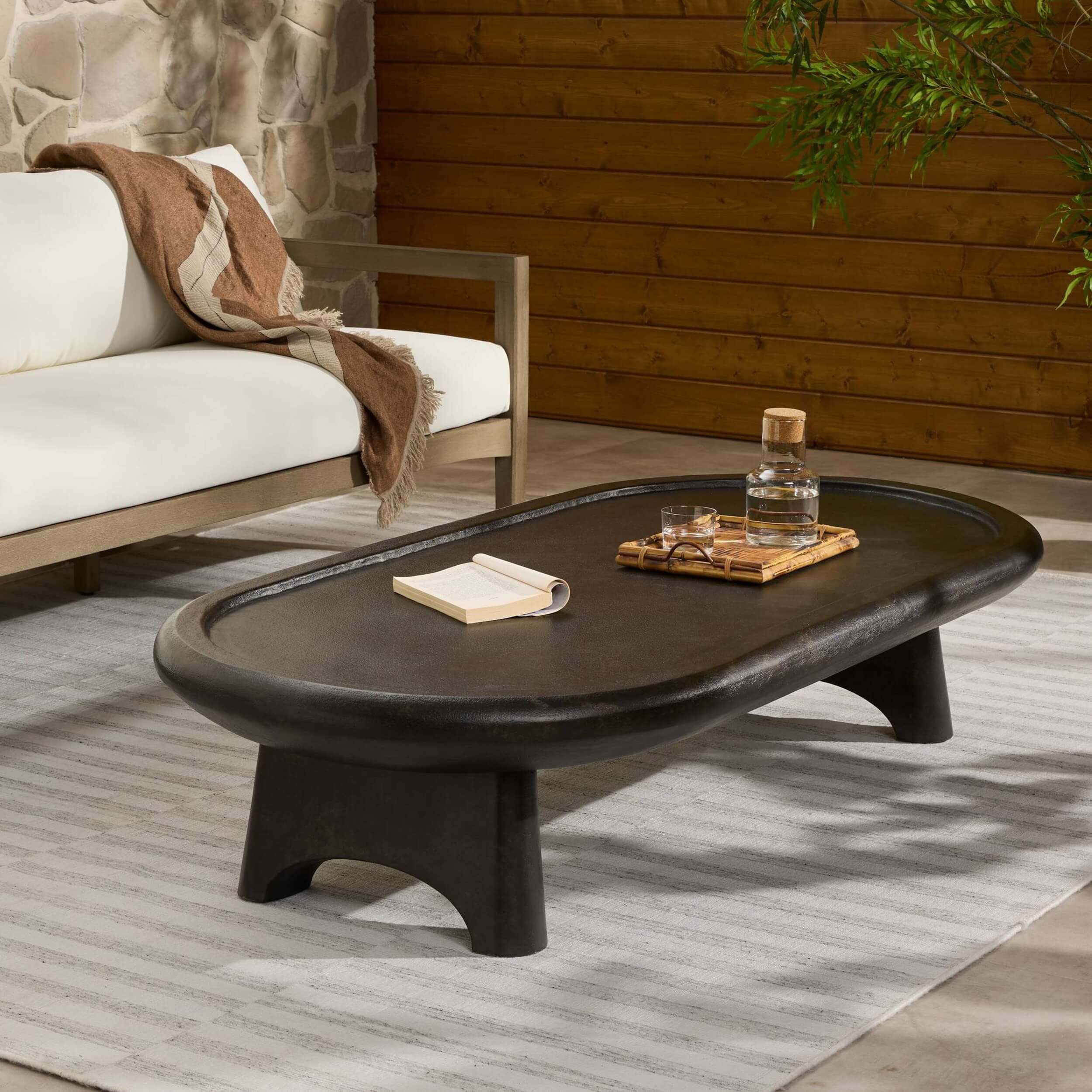 Varo Outdoor Coffee Table, Distressed Bronze by Four Hands - Image 7