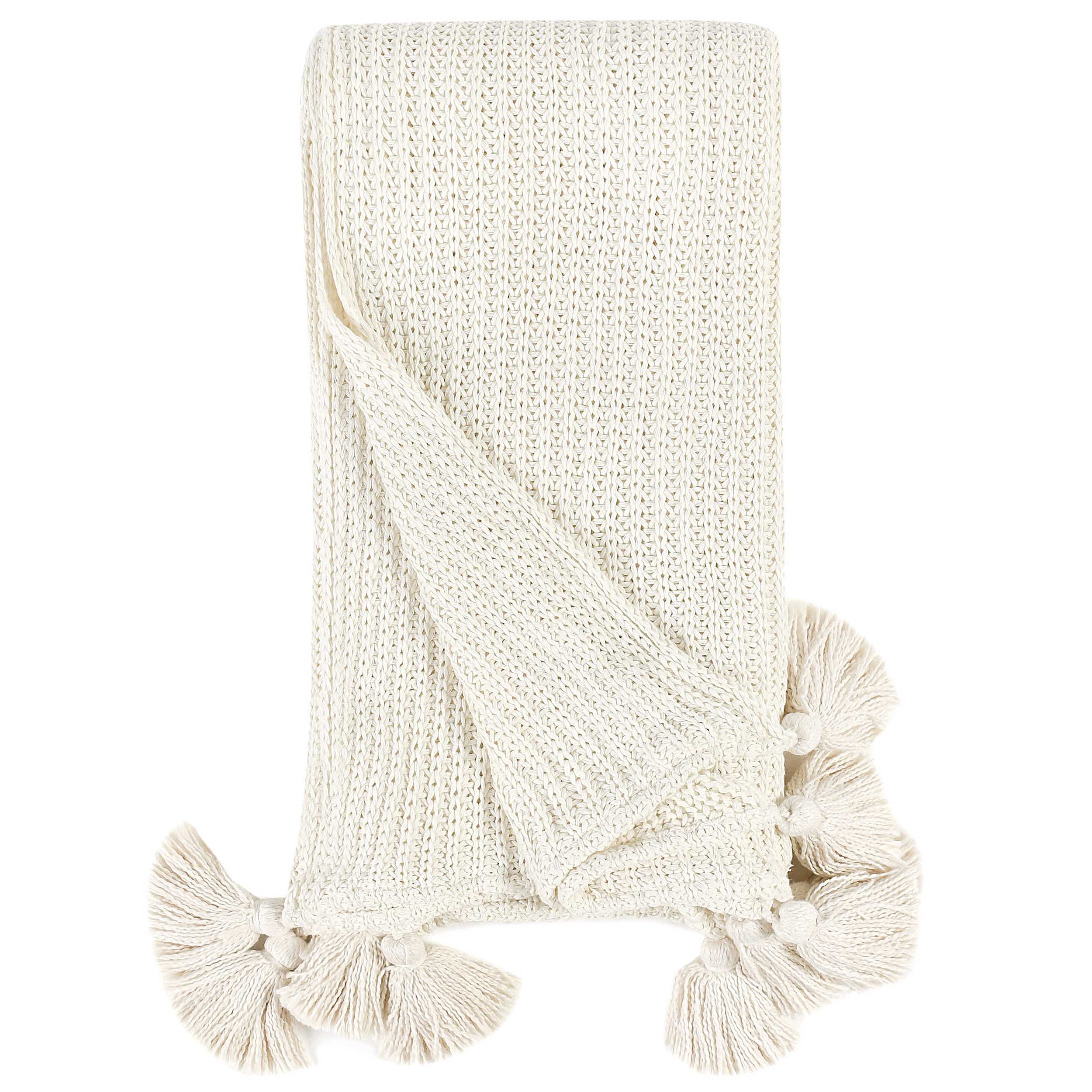 Veda Throw, Ivory - Image 2