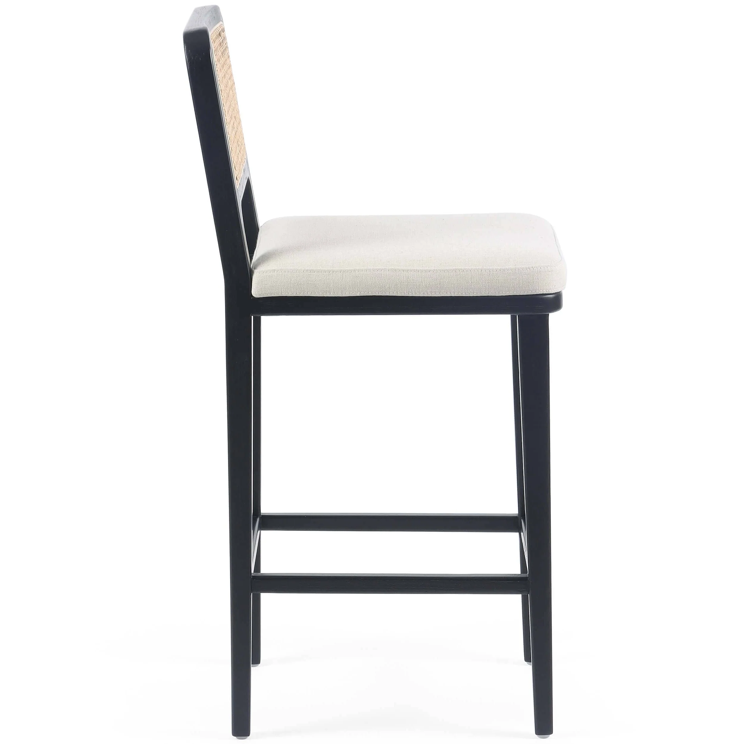 Veka Counter Stool, Saville Flax/Brushed Ebony by Four Hands - Image 3